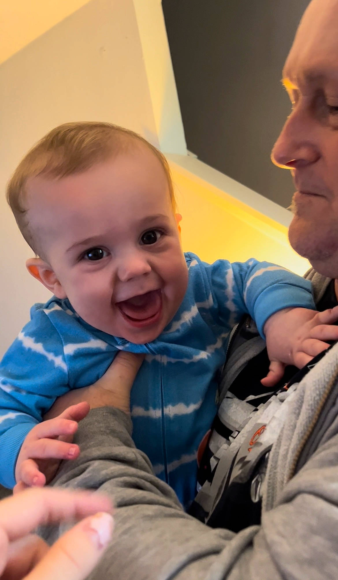 Reece joined the competition — help win amazing prizes! baby_toddler_clothing, cheek, comfort, eye, face, gesture, happy, head, human, iris, mouth, nose, organ, person, shoulder, skin, sleeve, smile, thumb, toddler