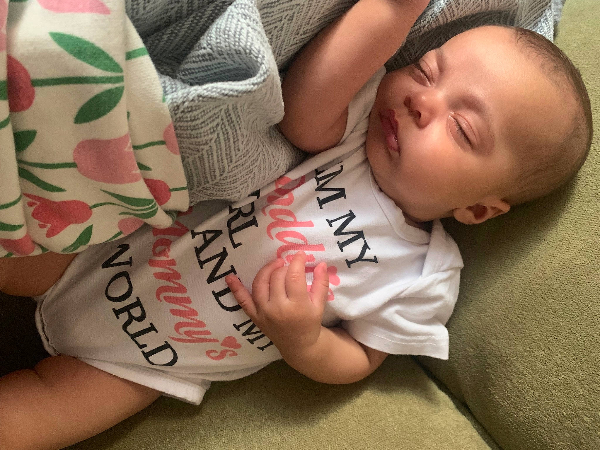 Delilah joined the competition — help win amazing prizes! baby, cap, cheek, child, comfort, elbow, finger, font, hand, happy, human_body, human_leg, nail, person, skin, sleeve, smile, thigh, thumb, toddler