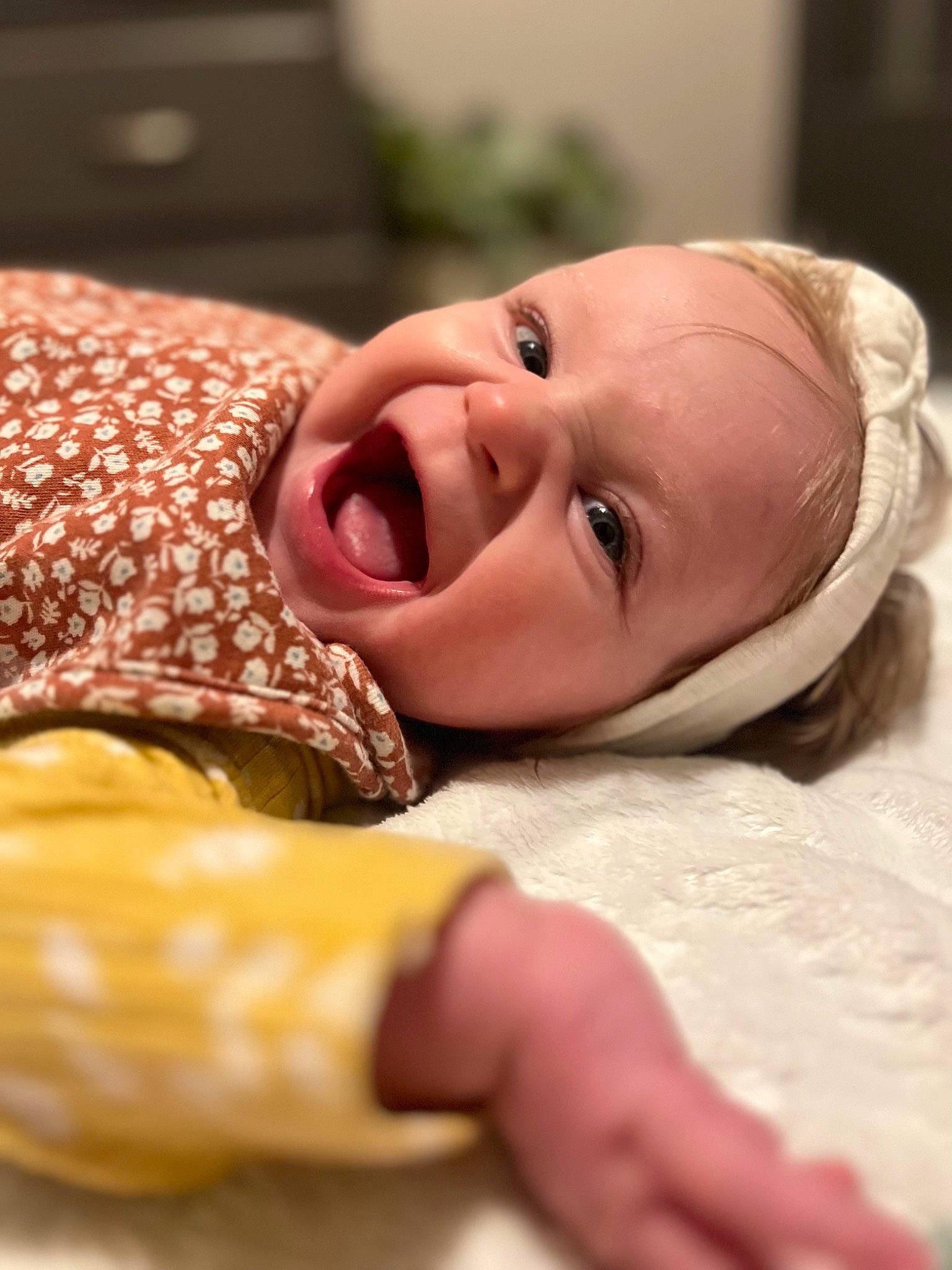 Harlynn joined the competition — help win amazing prizes! baby, baby_products, baby_toddler_clothing, cheek, child, comfort, comfort_food, eye, finger_food, food, happy, headgear, laugh, linens, nose, person, portrait_photography, skin, smile, thumb