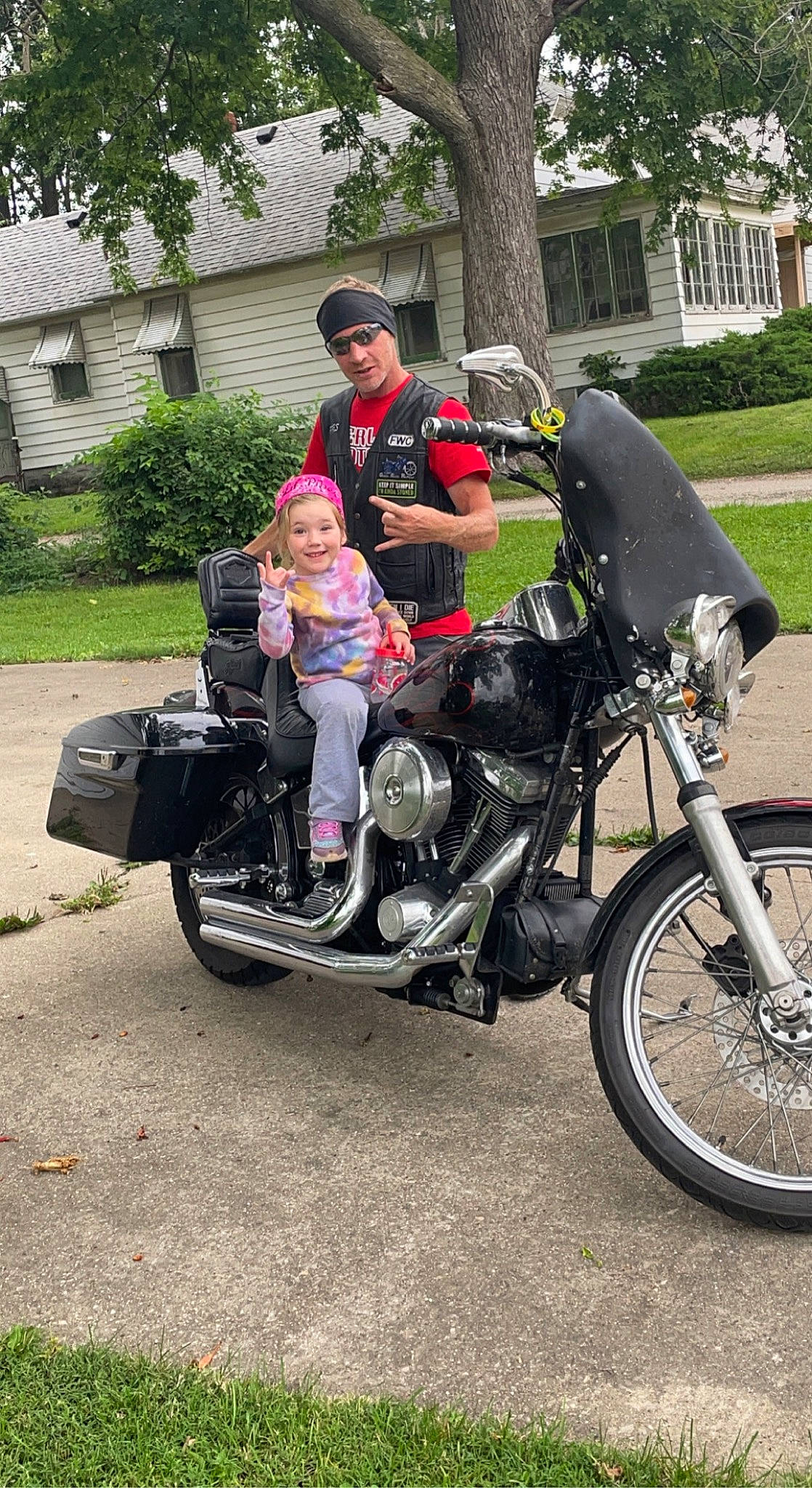 Molly Sue joined the competition — help win amazing prizes! alloy_wheel, asphalt, automotive_design, automotive_exterior, automotive_lighting, automotive_tire, automotive_wheel_system, fender, fuel_tank, headwear, joy, motor_vehicle, motorcycle, motorcycle_accessories, motorcycling, person, plant, rim, tire, tree