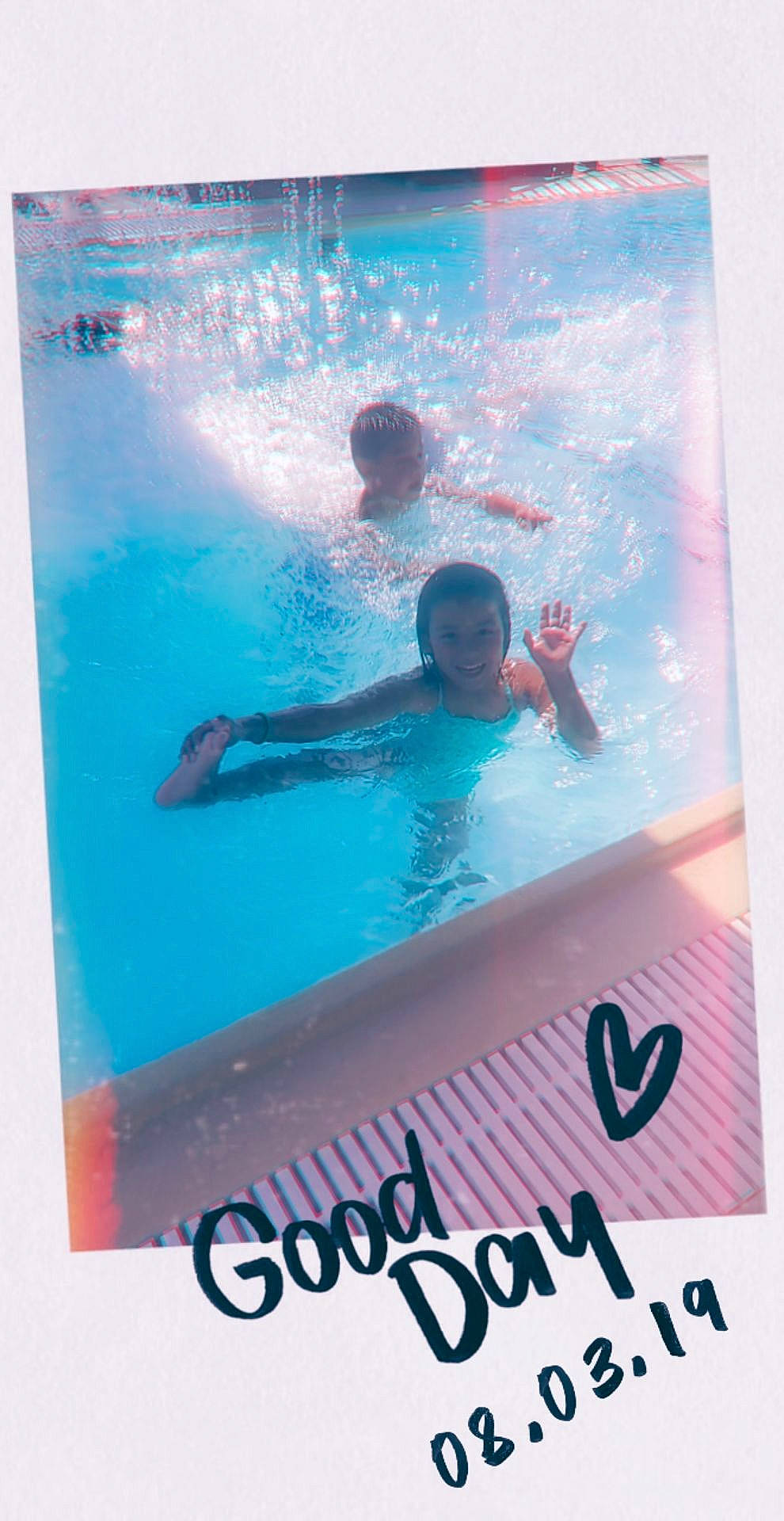 Chayil Sky is registered to the contest to win money with this photo: blurred, fictional_character, games, individual_sports, joy, leisure, person, personal_protective_equipment, poster, recreation, swimmer, swimming, swimming_pool