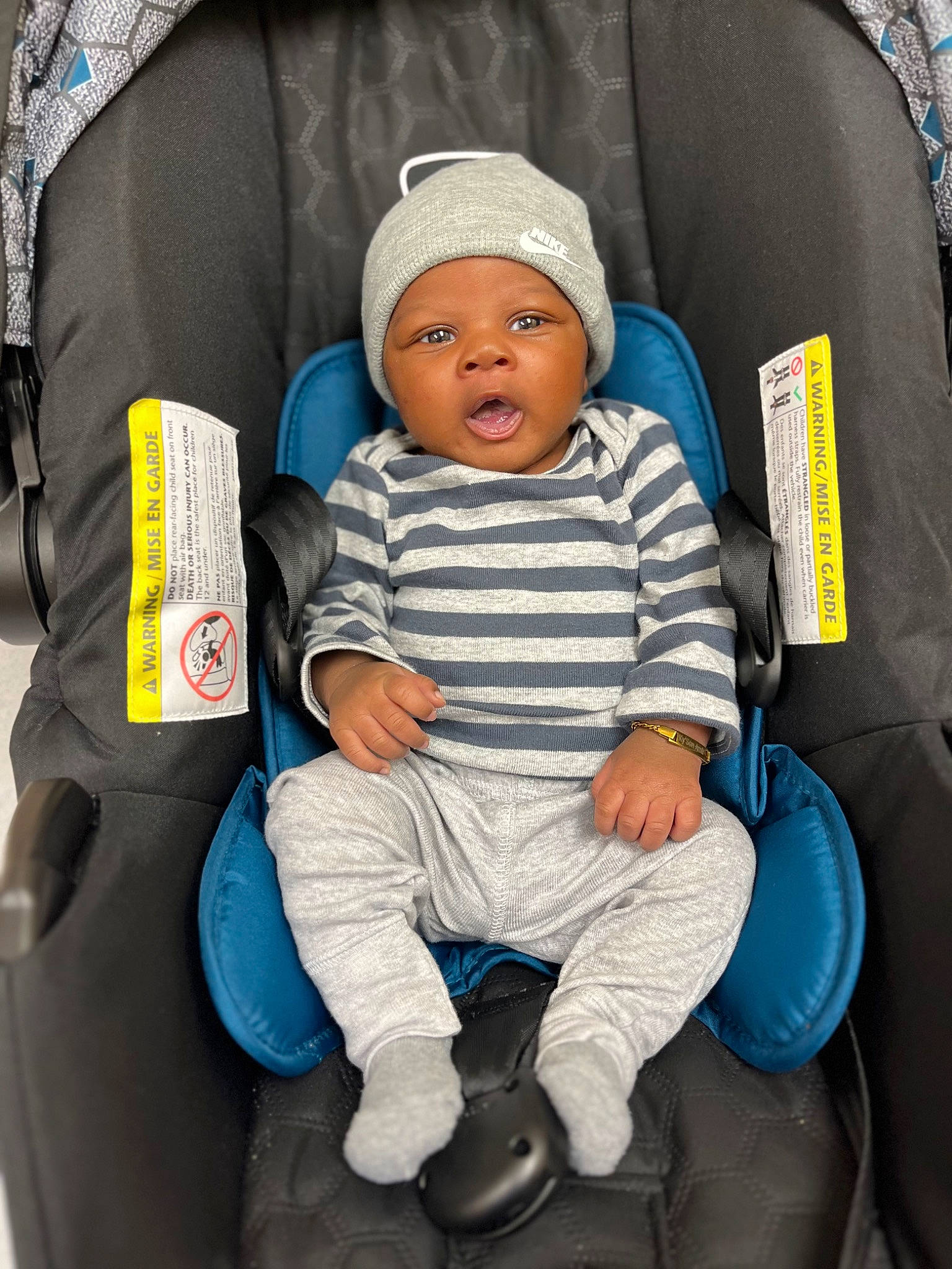 Kyson joined the competition — help win amazing prizes! auto_part, baby, baby_carriage, baby_in_car_seat, baby_products, baby_safety, baby_toddler_clothing, car_seat, child, comfort, electric_blue, fun, headwear, lap, person, photograph, product, sitting, toddler, vacation