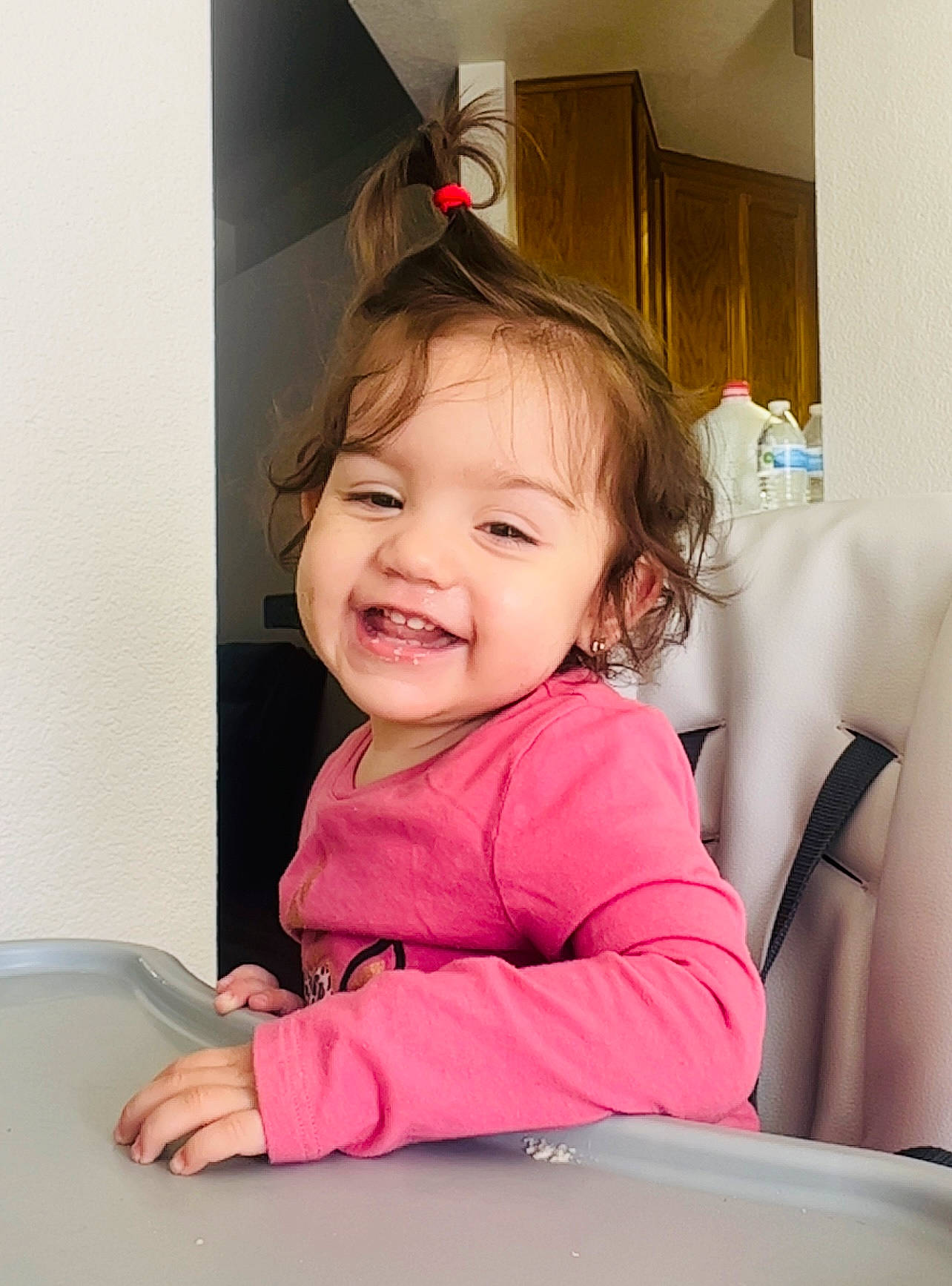 Valerie joined the competition — help win amazing prizes! baby, baby_toddler_clothing, cheek, child, chin, comfort, dress, eye, face, fun, happy, head, joy, magenta, material_property, person, pink, skin, sleeve, smile