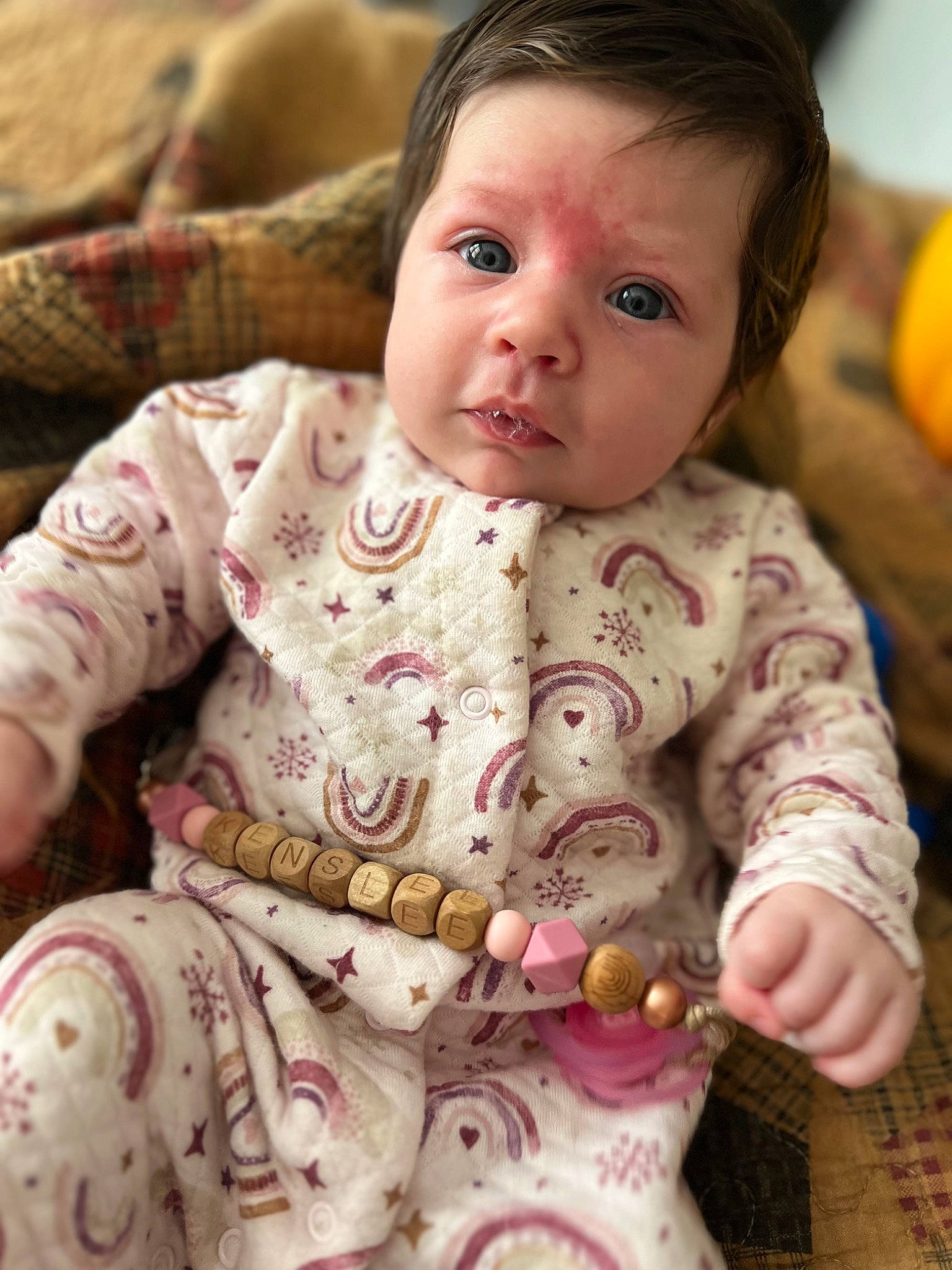 Kenslee joined the competition — help win amazing prizes! arm, baby, baby_toddler_clothing, cheek, eye, face, facial_expression, finger, head, human, iris, lip, mouth, nose, organ, person, pink, skin, sleeve, textile