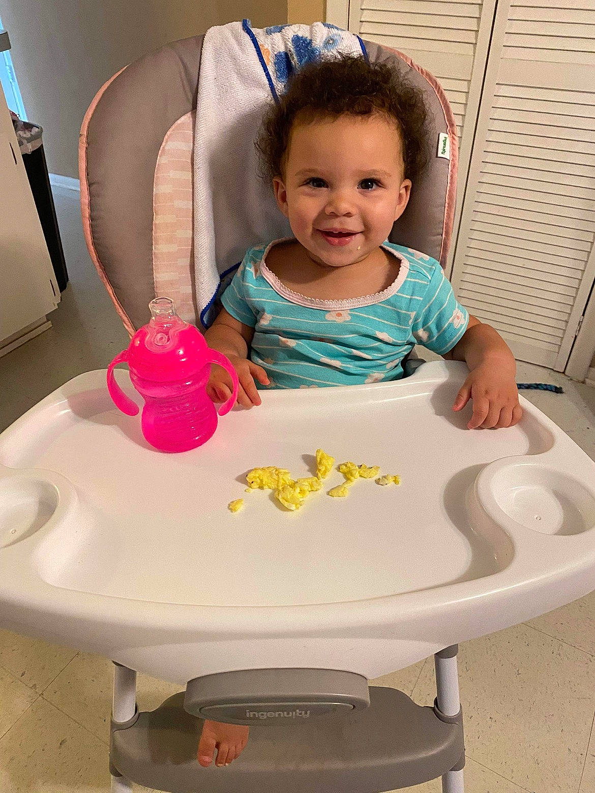 Ayana joined the competition — help win amazing prizes! arm, baby, baby_toddler_clothing, cheek, child, face, fun, happy, head, joy, mouth, organ, person, pink, plumbing_fixture, product, purple, skin, sleeve, smile