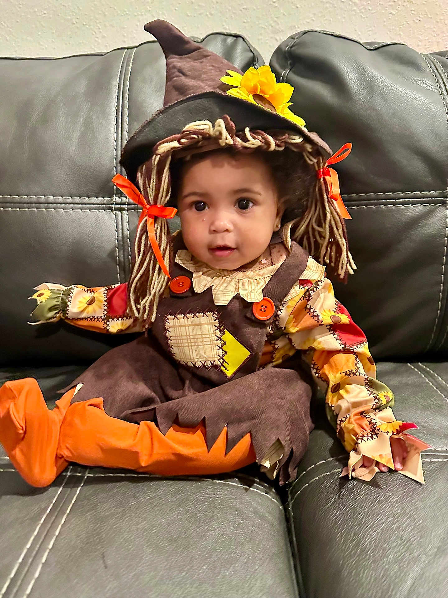 Nevaeh joined the competition — help win amazing prizes! child, clothing, cushion, face, female, festival, girl, halloween, hat, head, homedecor, person, sitting, sleeve, student, toy