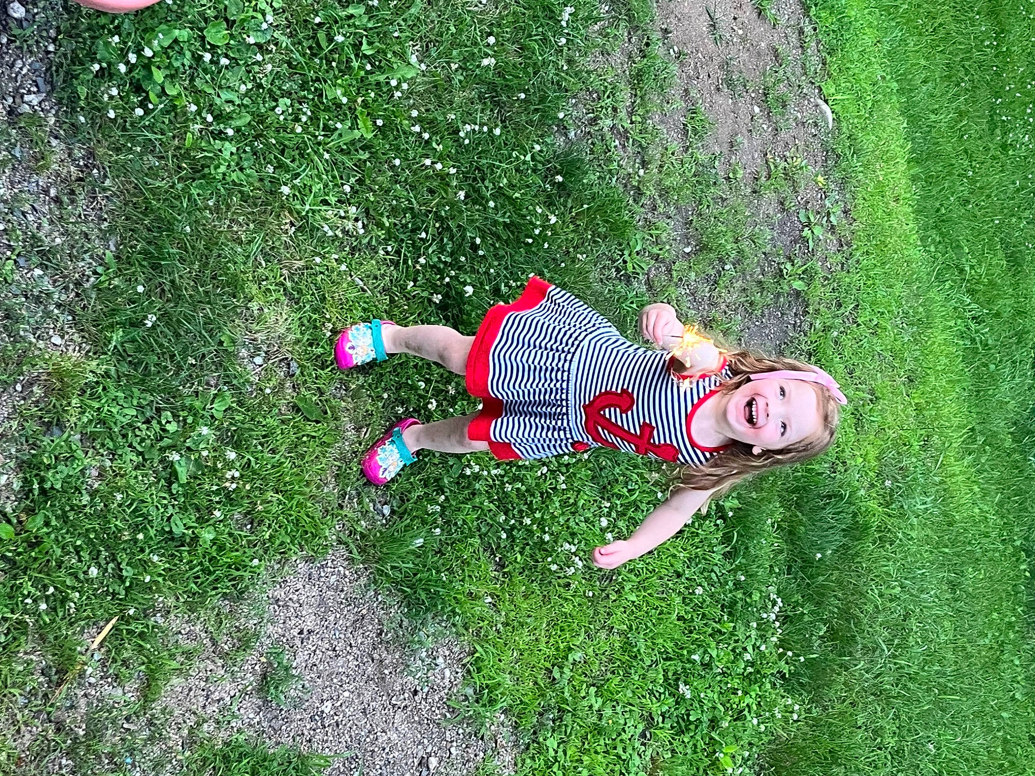 Mila is registered to the contest to win money with this photo: baby, child, flooring, fun, grass, grass_family, grassland, groundcover, happy, joy, landscape, lawn, leisure, meadow, people_in_nature, person, plant, player, recreation, shrub
