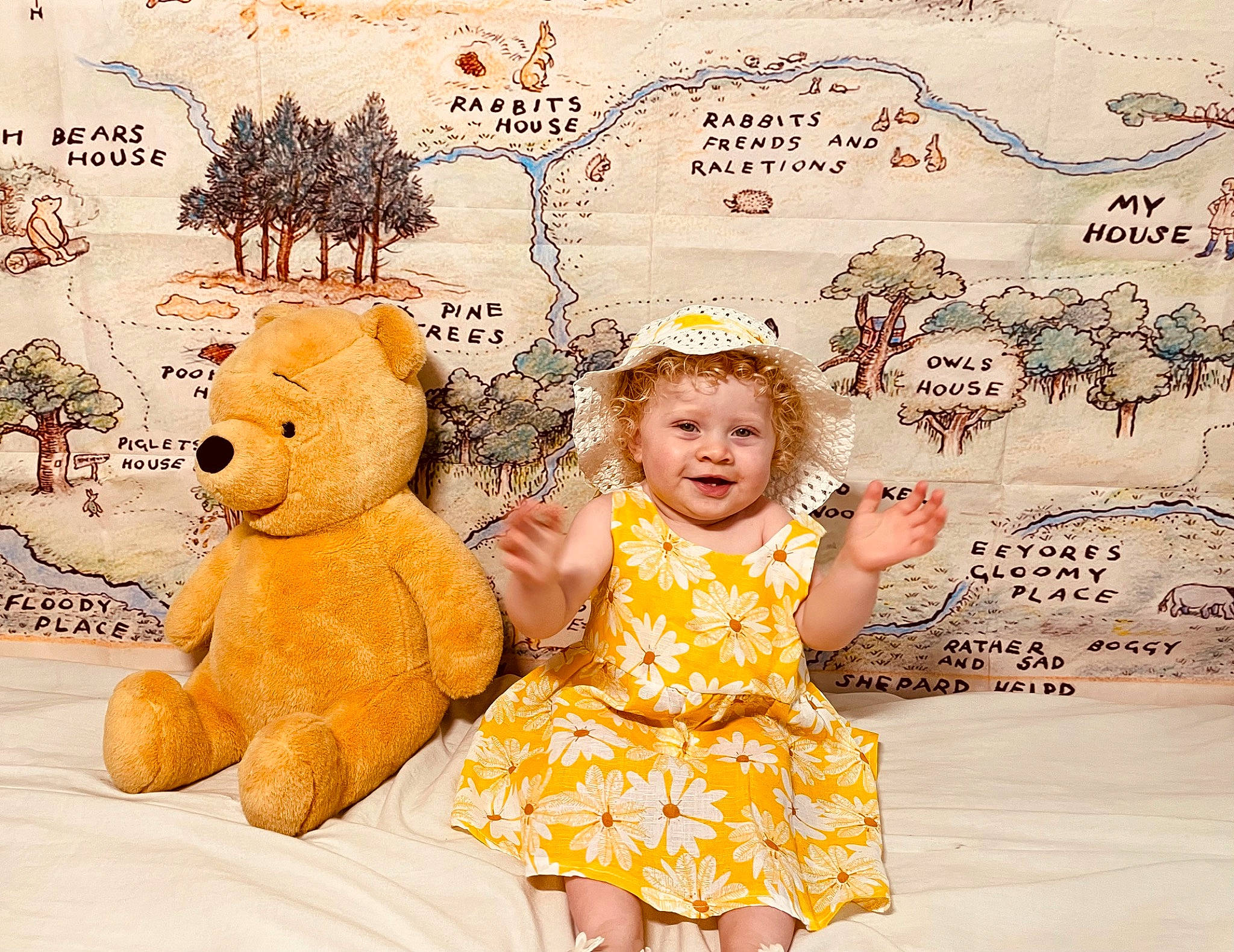 Gwendolyn joined the competition — help win amazing prizes! art, baby_toddler_clothing, cheek, design, facial_expression, fawn, font, friendship, fun, happy, human, joy, mammal, pattern, people_in_nature, person, stuffed_toy, teddy_bear, textile, toddler