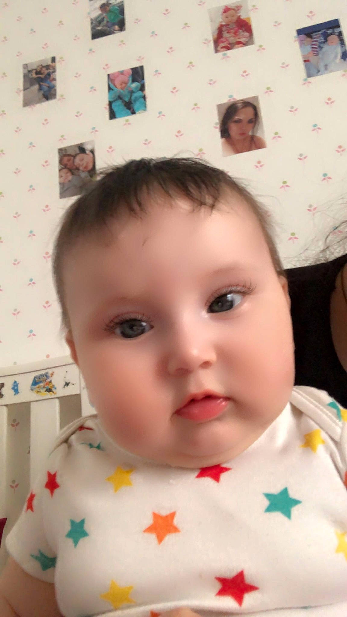 Emma Rose joined the competition — help win amazing prizes! baby, baby_toddler_clothing, cheek, child, eyebrow, eyelash, face, facial_expression, forehead, happy, iris, linens, lip, nose, people, person, pink, product, skin, textile