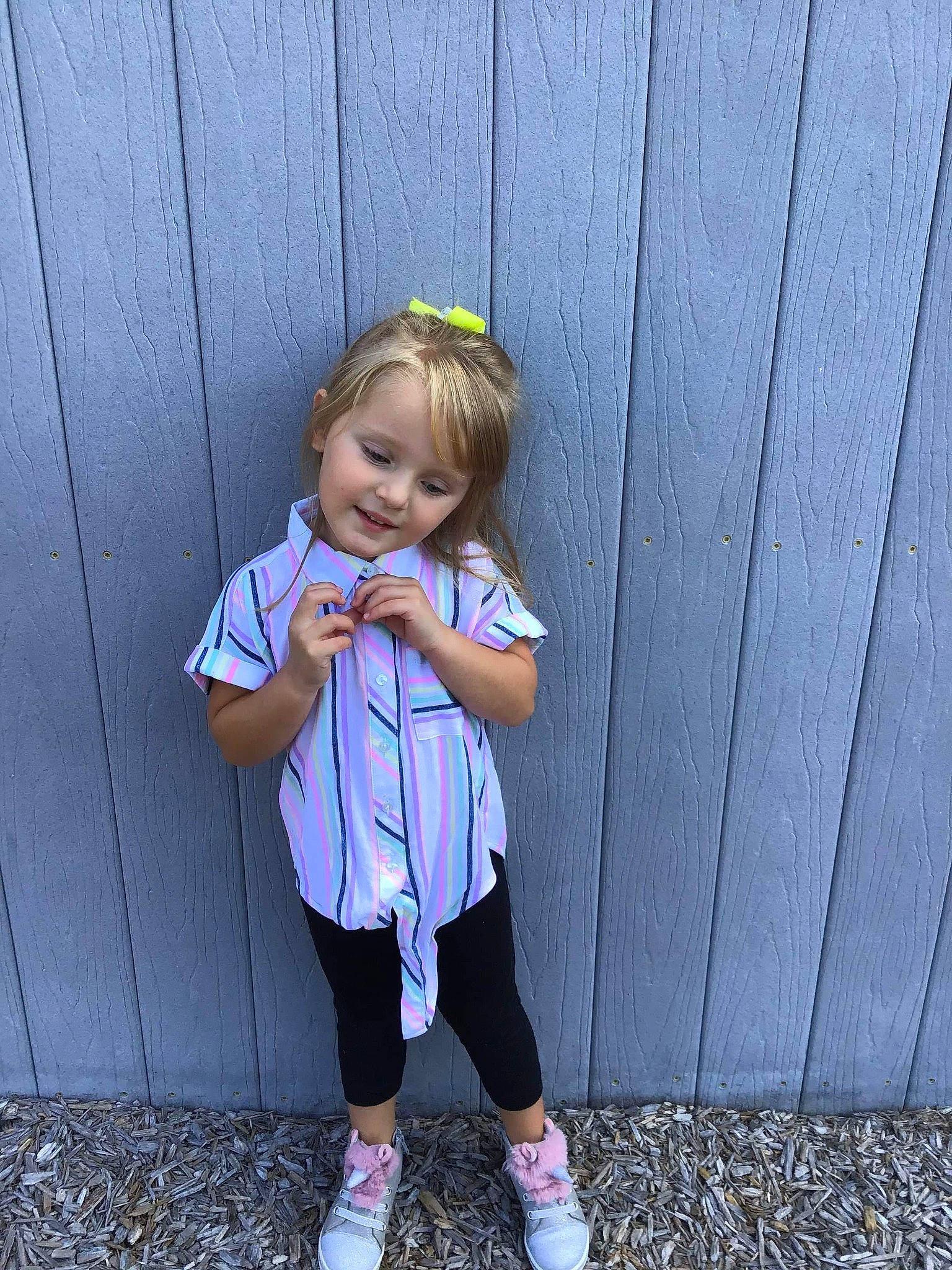 Annabeth joined the competition — help win amazing prizes! blond, child, dress, fashion_accessory, footwear, leggings, pattern, person, photography, plant, play, purple, shoe, sleeve, t_shirt, toddler, vacation, violet