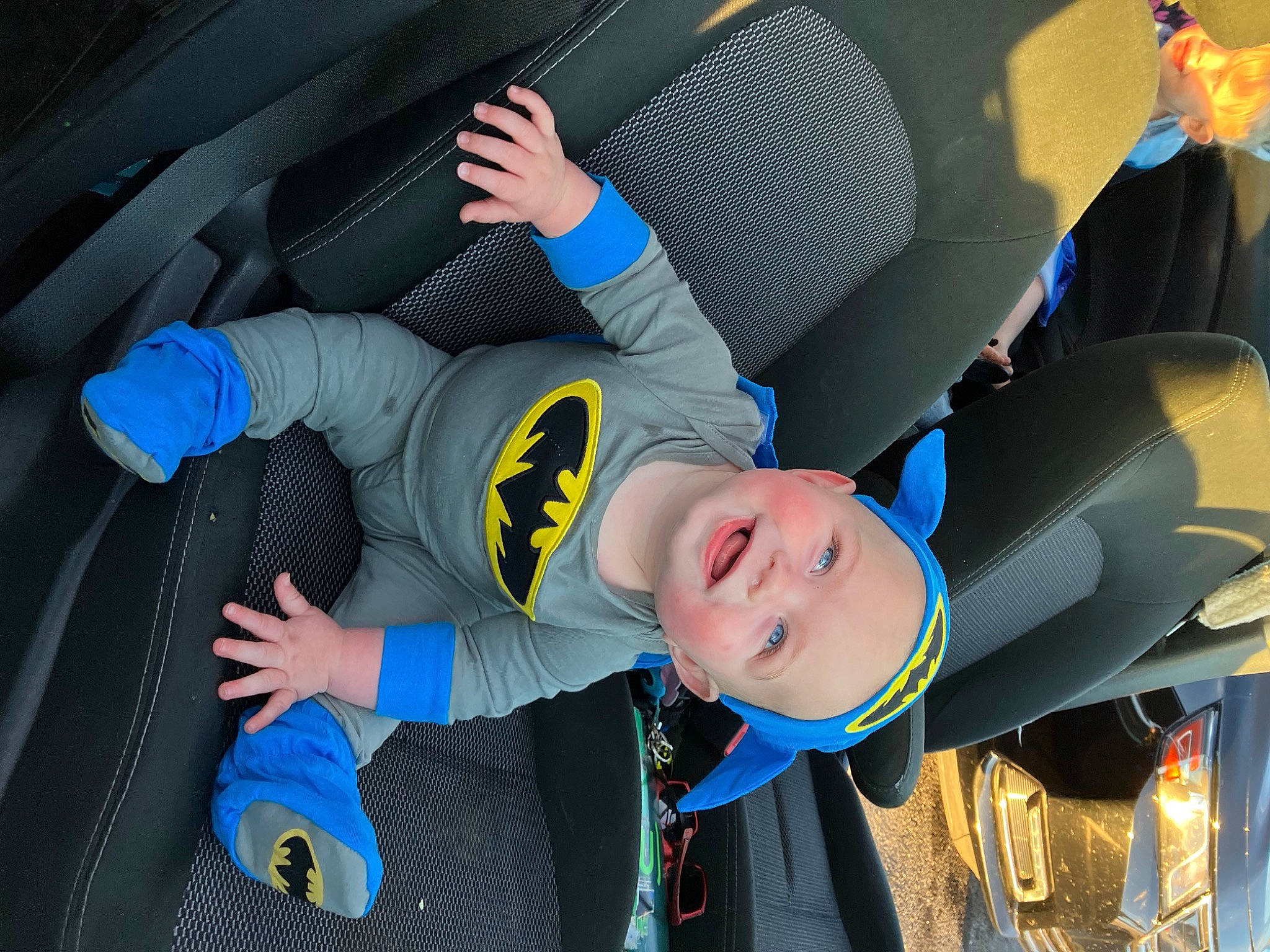 Dallas joined the competition — help win amazing prizes! auto_part, automotive_design, automotive_exterior, car, car_seat, car_seat_cover, child, electric_blue, family_car, fun, headwear, hood, joy, motor_vehicle, person, personal_luxury_car, product, smile, steering_wheel, toddler