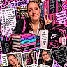 backpack, braids, child, classroom, colorful, girl, iced_drink, indoor, locker, middle_schooler, motivational_decor, notebooks, peace_sign, pink, portrait, school, school_supplies, seventh_grade, smiling, student