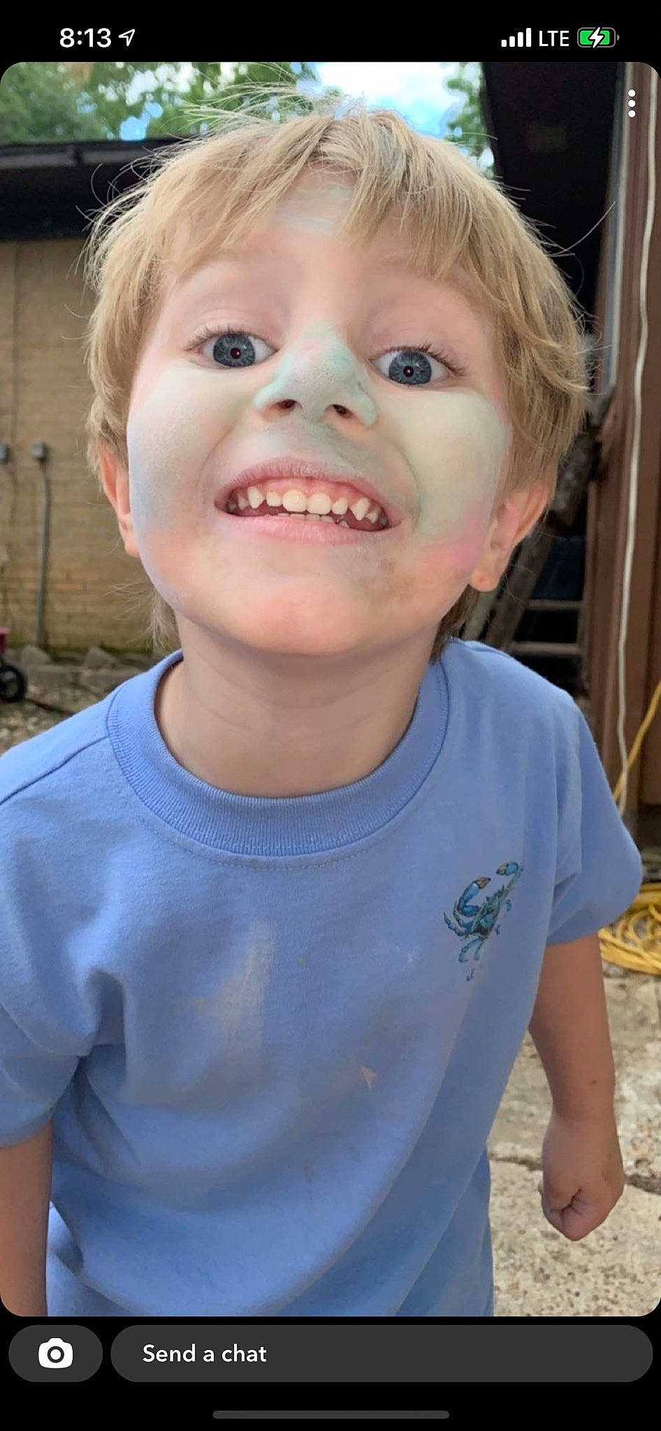 Trevor joined the competition — help win amazing prizes! blue, cheek, chin, eye, eyelash, forehead, hairstyle, happy, head, jaw, joy, lip, mouth, neck, nose, organ, person, skin, smile, t_shirt