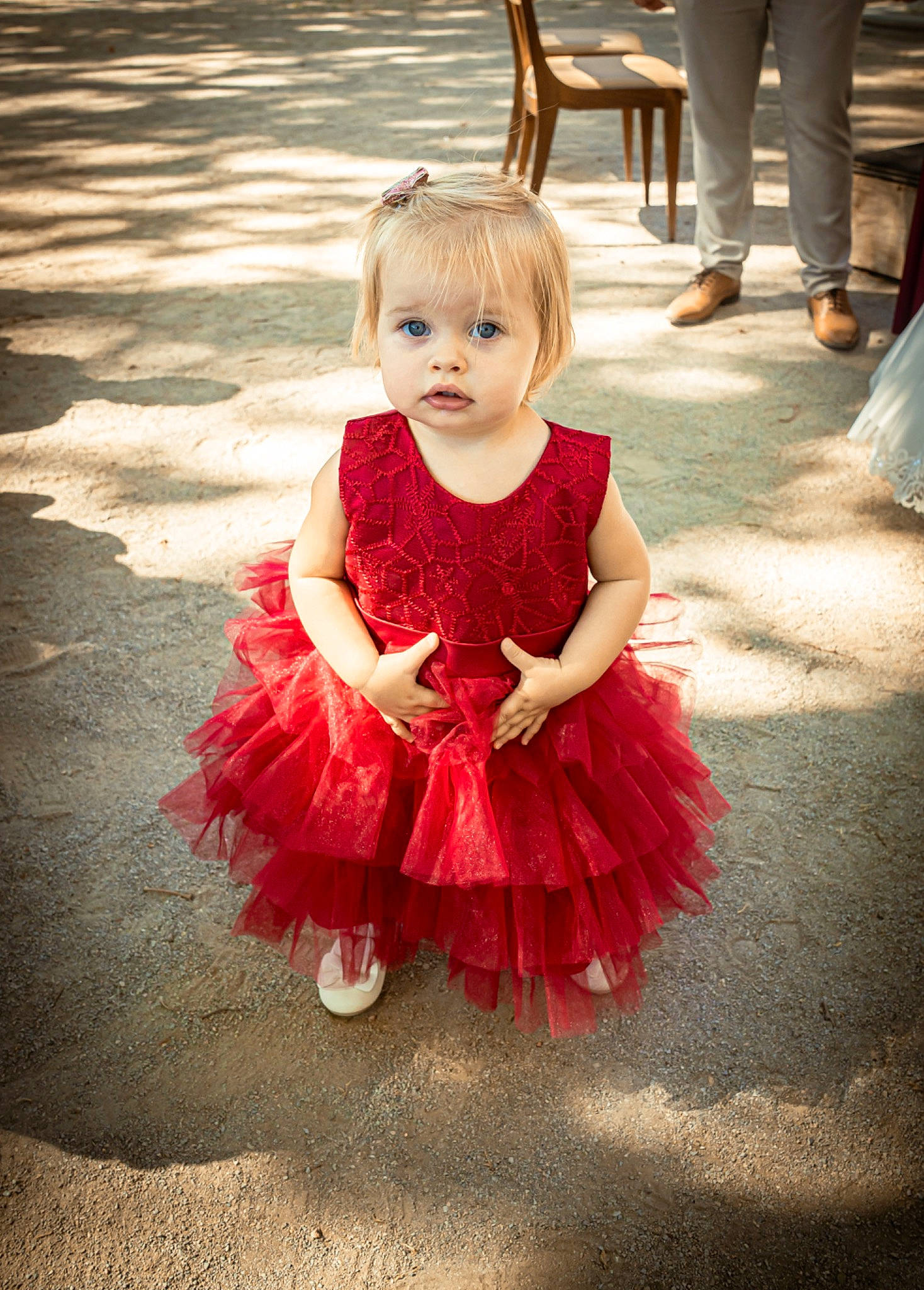 Lyanna participe au concours pour gagner de l'argent avec cette photo : baby_toddler_clothing, child, day_dress, dress, flooring, fun, happy, human_body, human_leg, leg, magenta, one_piece_garment, people, person, pink, standing, summer, tints_and_shades, toddler, waist