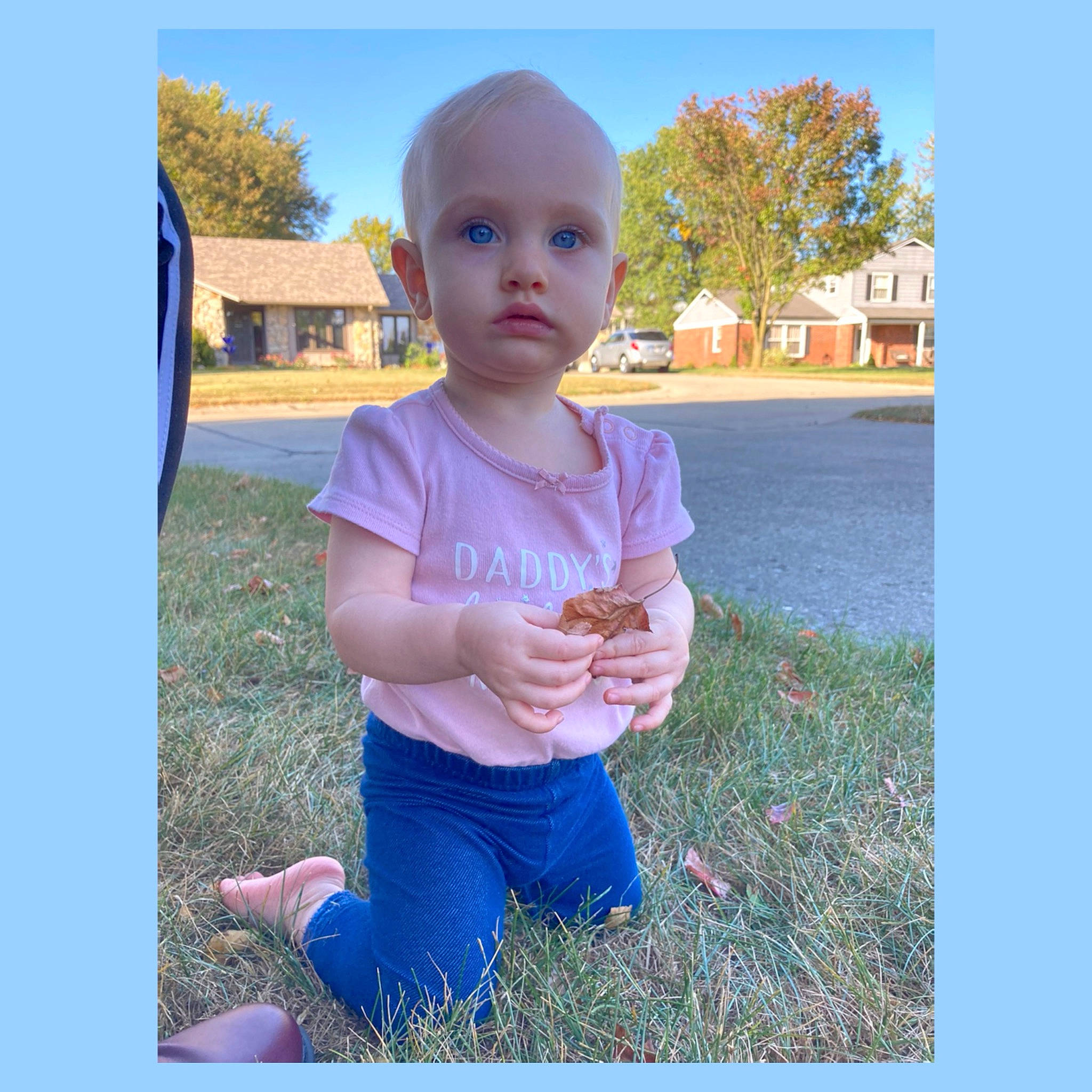 Rosalyn joined the competition — help win amazing prizes! arm, baby, child, cool, eye, face, finger, grass, hand, happy, head, lawn, leaf, person, plant, play, sky, summer, t_shirt, toddler