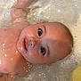 Heidi joined the competition — help win amazing prizes! baby, bath, water, foam, sponge, skin, child, cute, face, head, hand, eyes, wet, tub, bubble, relaxing, infant, playful, closeup, smiling