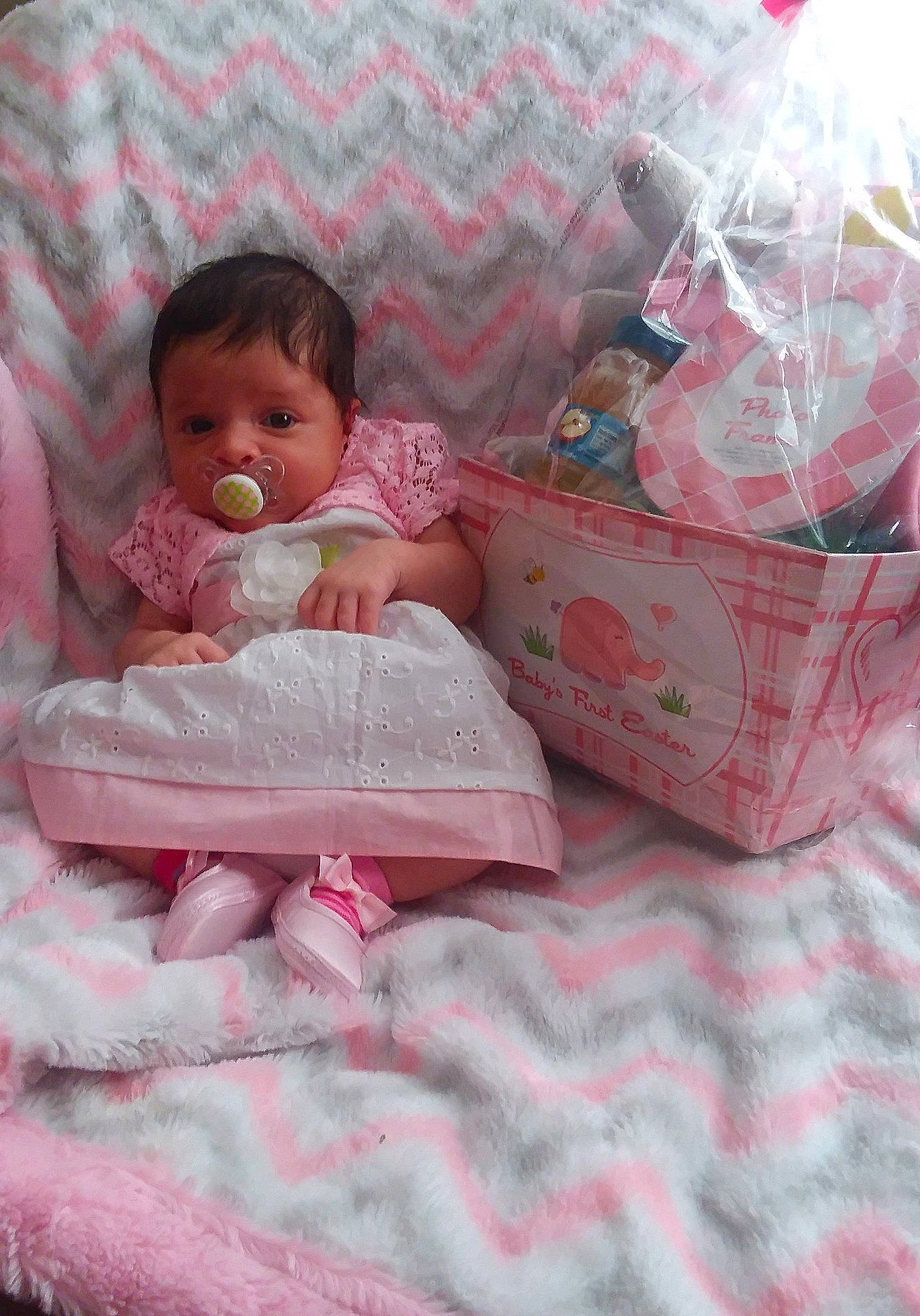 Talia is registered to the contest to win money with this photo: baby_products, bed, bedtime, child, doll, girl, infant, infant_bed, joy, person, pink, play, product, skin, sweetness, textile, toddler, toy