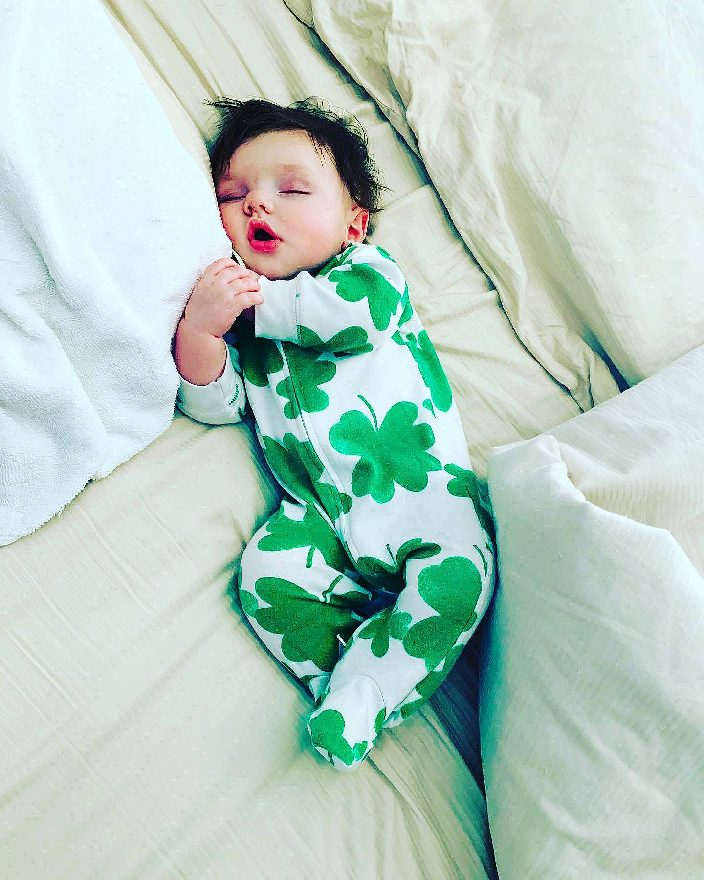 Bryan joined the competition — help win amazing prizes! baby, baby_toddler_clothing, bedding, child, collar, comfort, event, fashion_design, formal_wear, happy, linens, neck, pattern, person, pillow, sitting, sleeve, t_shirt, textile, throw_pillow