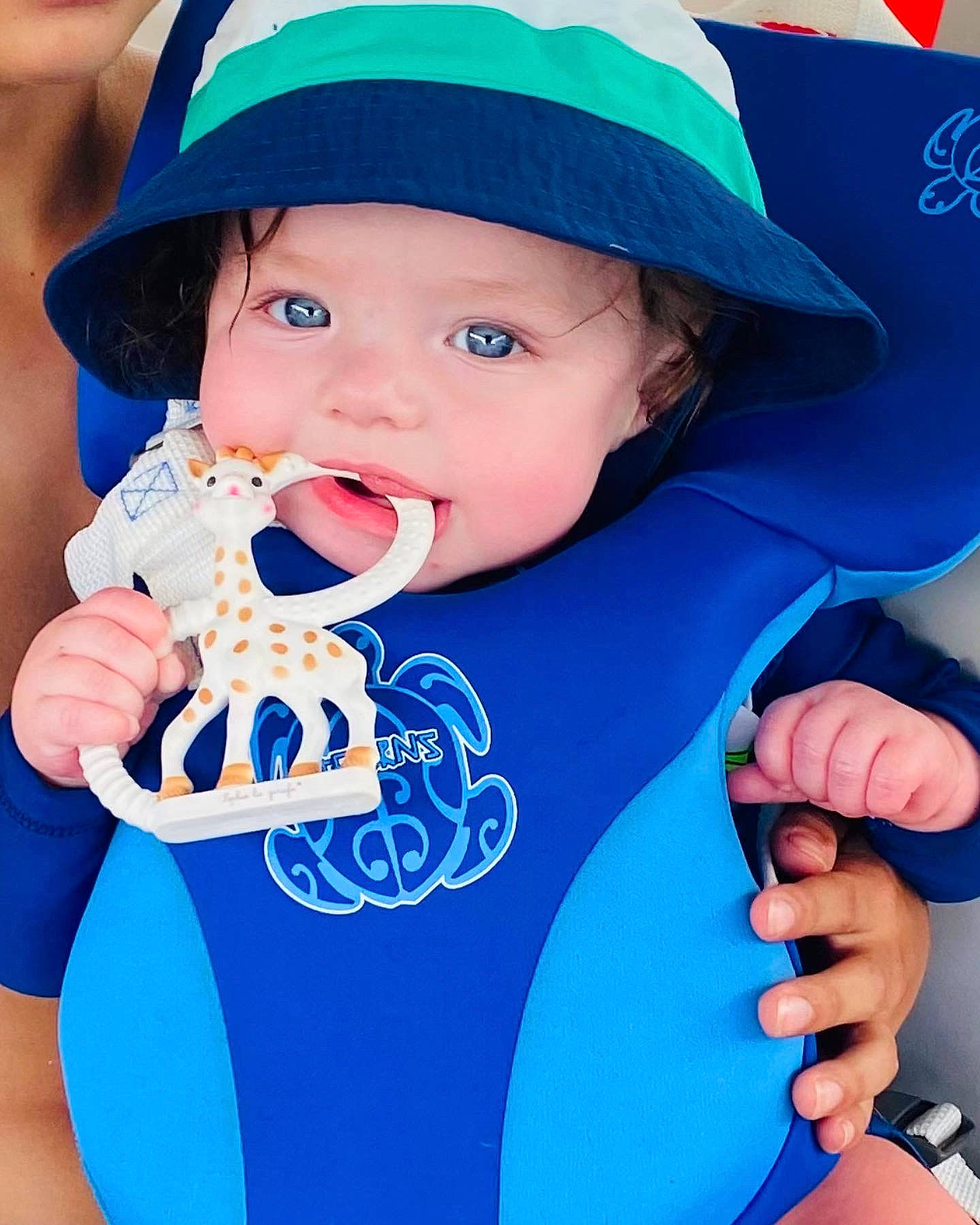 Bryan joined the competition — help win amazing prizes! aqua, azure, baby_toddler_clothing, baseball_cap, blue, cap, cool, electric_blue, facial_expression, finger, gesture, hand, happy, headwear, nail, organ, person, pink, sleeve, thumb