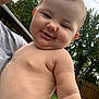 Gemma joined the competition — help win amazing prizes! arm, baby, cheeks, child, cute, daylight, diaper, expression, face, fence, grass, happy, head, nature, outdoor, person, portrait, skin, smiling, trees