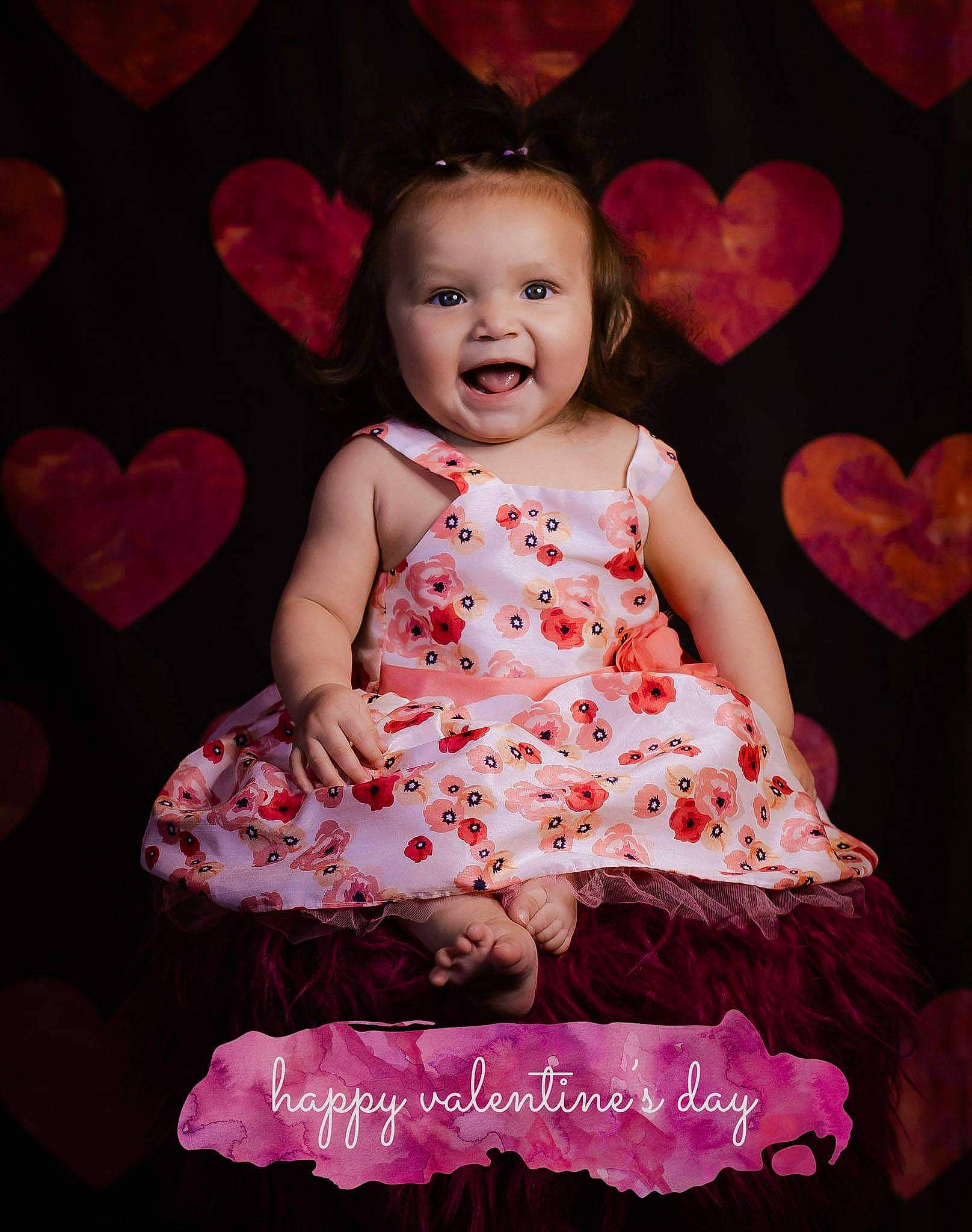 Helena is registered to the contest to win money with this photo: baby, baby_toddler_clothing, cheek, child, day_dress, dress, face, flash_photography, happy, magenta, one_piece_garment, organ, pattern, person, pink, purple, red, skin, sleeve, smile