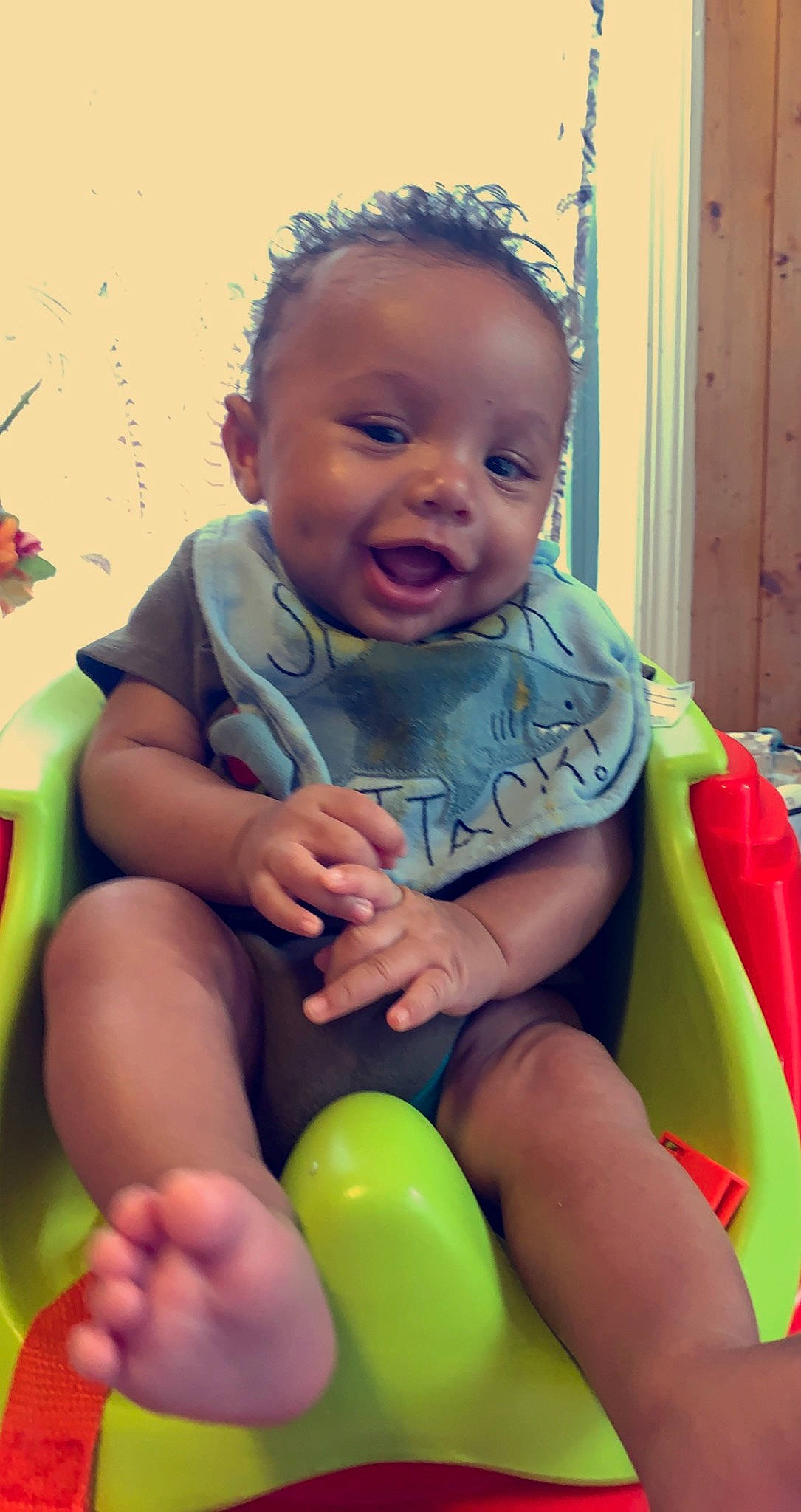 Josiah Davon is registered to the contest to win money with this photo: baby, baby_toddler_clothing, cheek, child, door, facial_expression, finger, fun, grass, happy, human_body, iris, leisure, organ, people_in_nature, person, skin, smile, summer, thumb