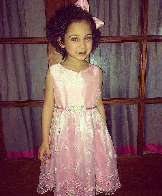 Jersie joined the competition — help win amazing prizes! a_line, beauty, bridal_party_dress, child, child_model, clothing, cocktail_dress, dress, fashion, fashion_design, formal_wear, gown, joy, lady, long_hair, peach, person, pink, smile, textile