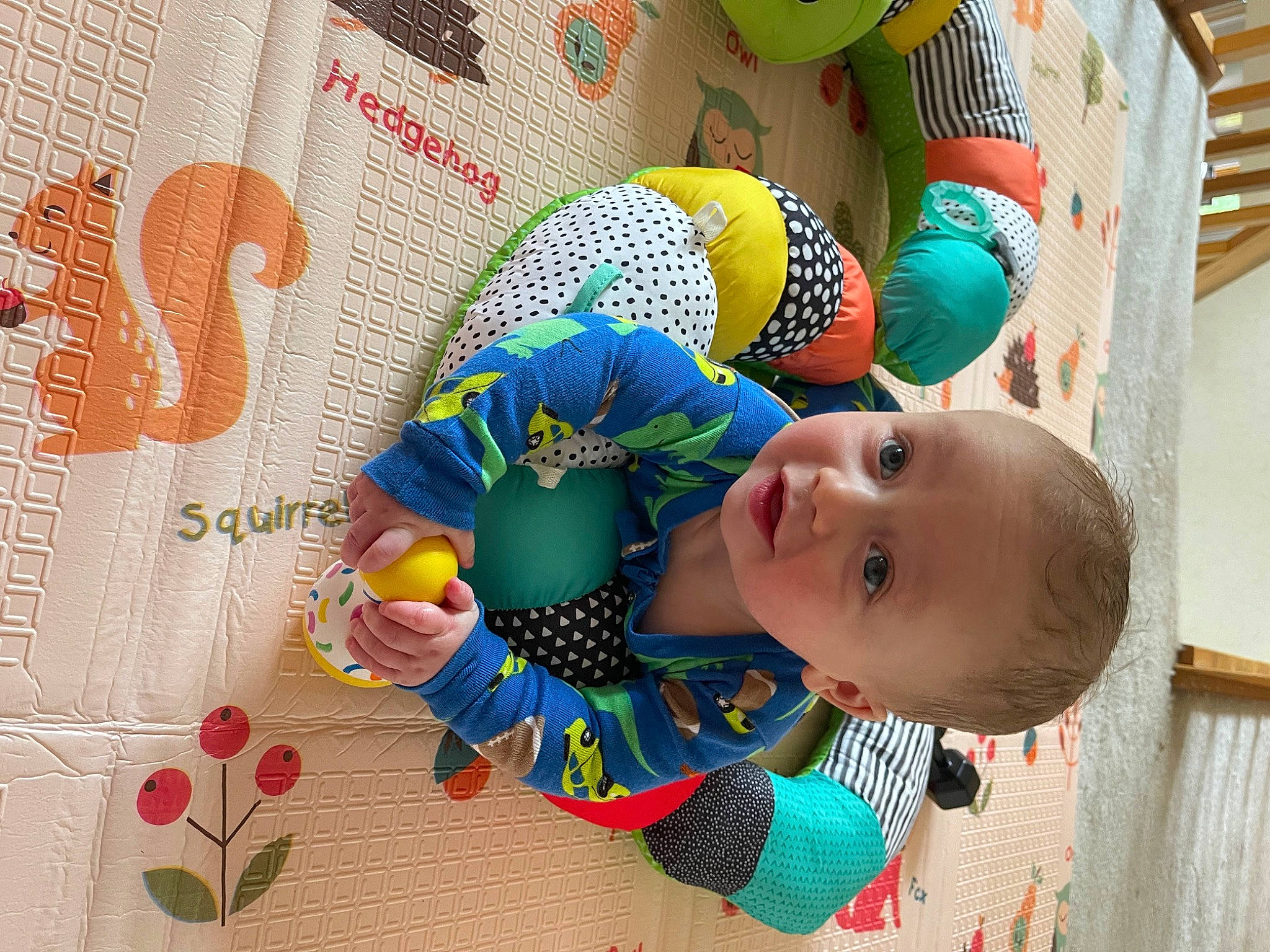 Wyatt joined the competition — help win amazing prizes! art, baby, baby_products, baby_safety, baby_toddler_clothing, baby_toys, chair, child, creative_arts, flooring, happy, linens, pattern, person, play, room, smile, textile, toddler, toy