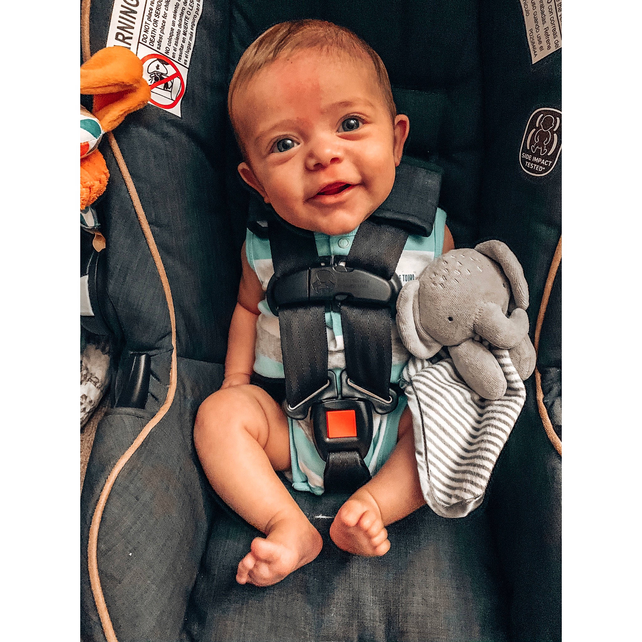 Karson is registered to the contest to win money with this photo: auto_part, baby, baby_carriage, baby_in_car_seat, baby_products, car_seat, child, comfort, cool, hand, person, photography, product, seat_belt, shoe, sitting, t_shirt, toddler