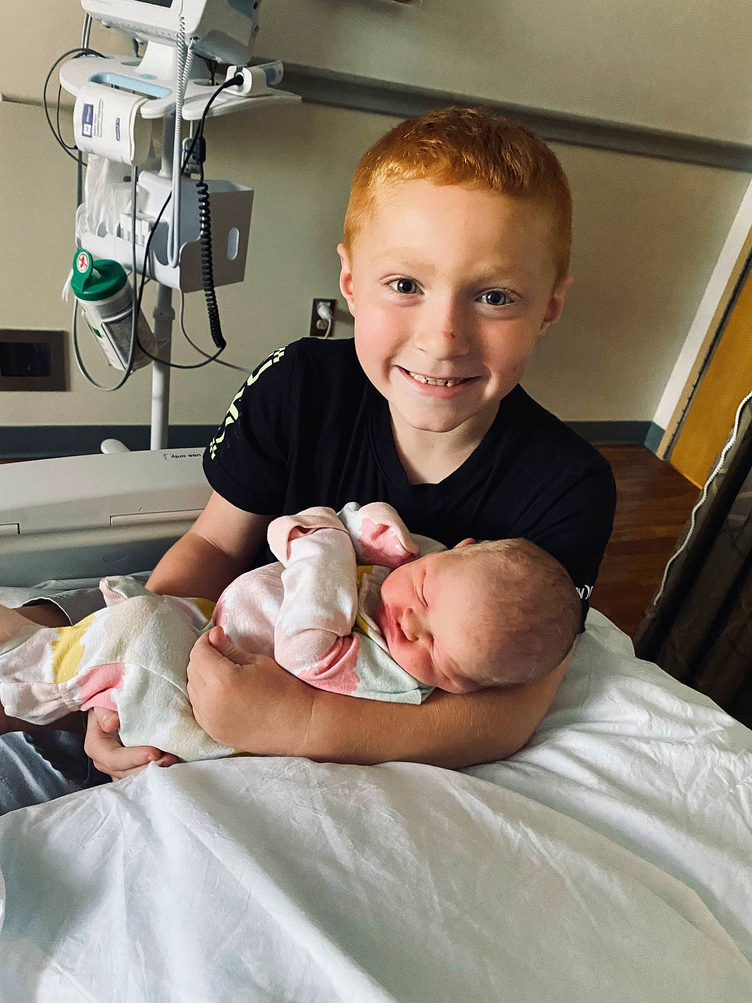 Cody joined the competition — help win amazing prizes! baby, child, comfort, event, hand, happy, health_care, human, joint, joy, knee, medical, medical_equipment, medical_procedure, person, room, service, sitting, skin, smile