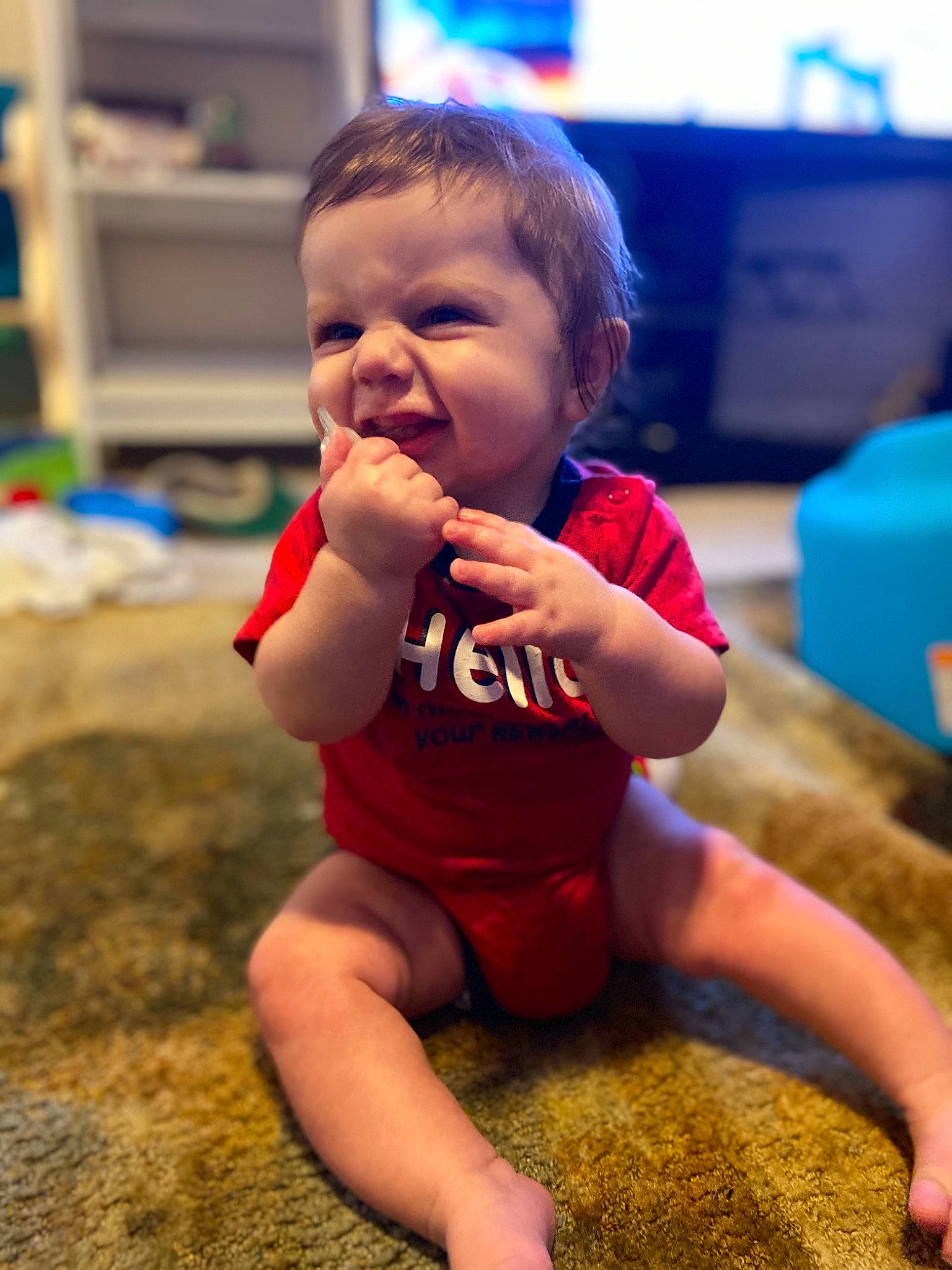 Ragnar Tripp joined the competition — help win amazing prizes! baby, child, eating, fun, person, play, sitting, smile, toddler, vacation