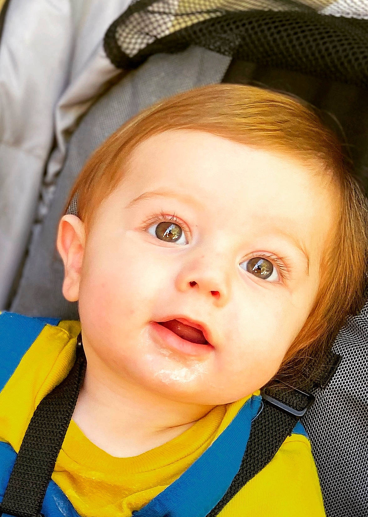 Ragnar Tripp is registered to the contest to win money with this photo: baby, cheek, child, chin, close_up, eye, eyebrow, face, forehead, head, headgear, iris, lip, mouth, nose, person, photography, skin, smile, surprise