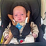 Myles joined the competition — help win amazing prizes! baby, stroller, child, infant, clothing, seatbelt, black, cream, brown, footwear, face, blue_eyes, hands, baby_clothes, baby_girl, baby_boy, outdoor, casual, candid, infant_seat