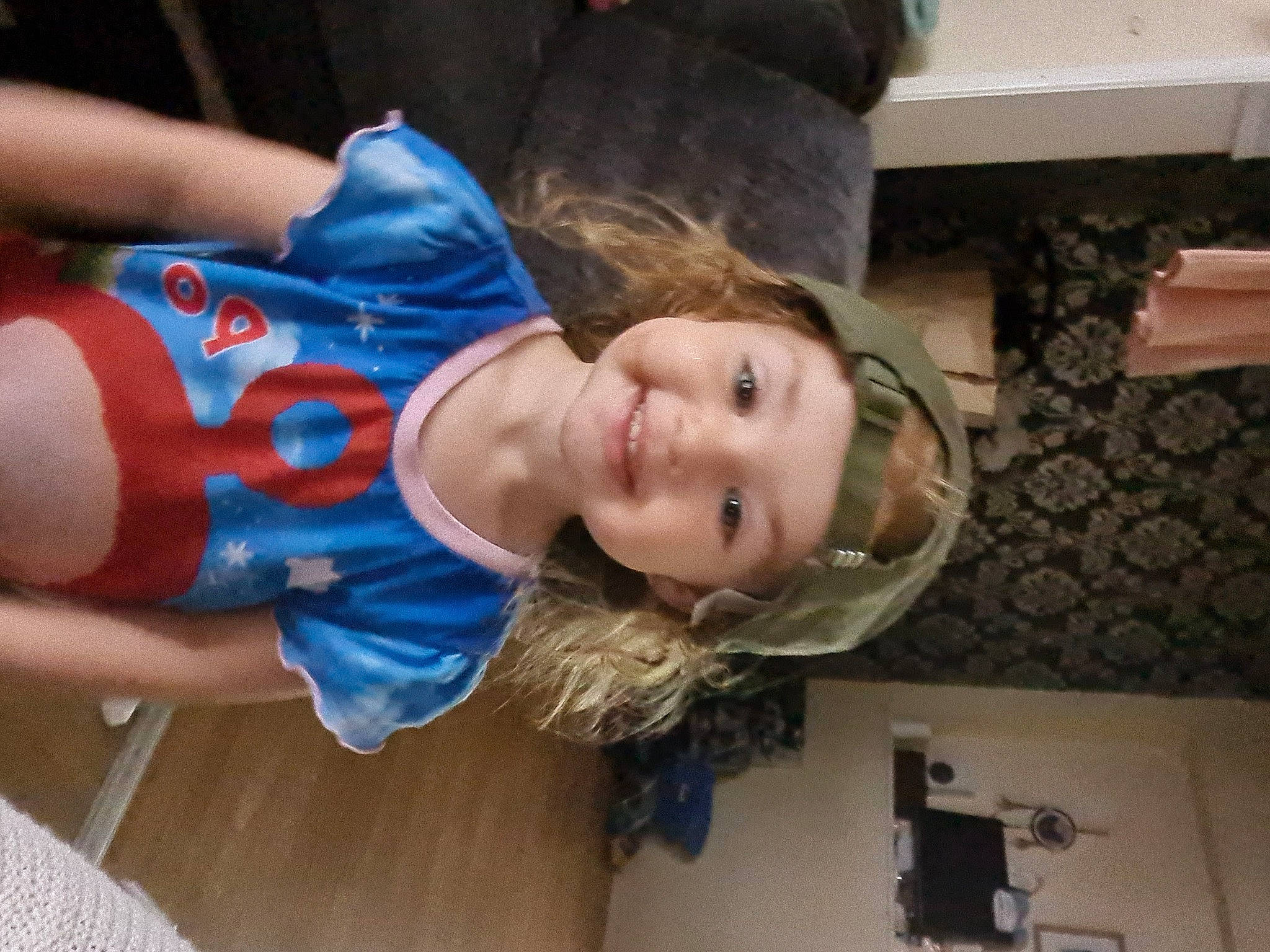 Bella-rose joined the competition — help win amazing prizes! baby_toddler_clothing, blond, cheek, child, electric_blue, fun, happy, headwear, joy, leisure, mouth, person, smile, t_shirt, toddler, vacation, wood