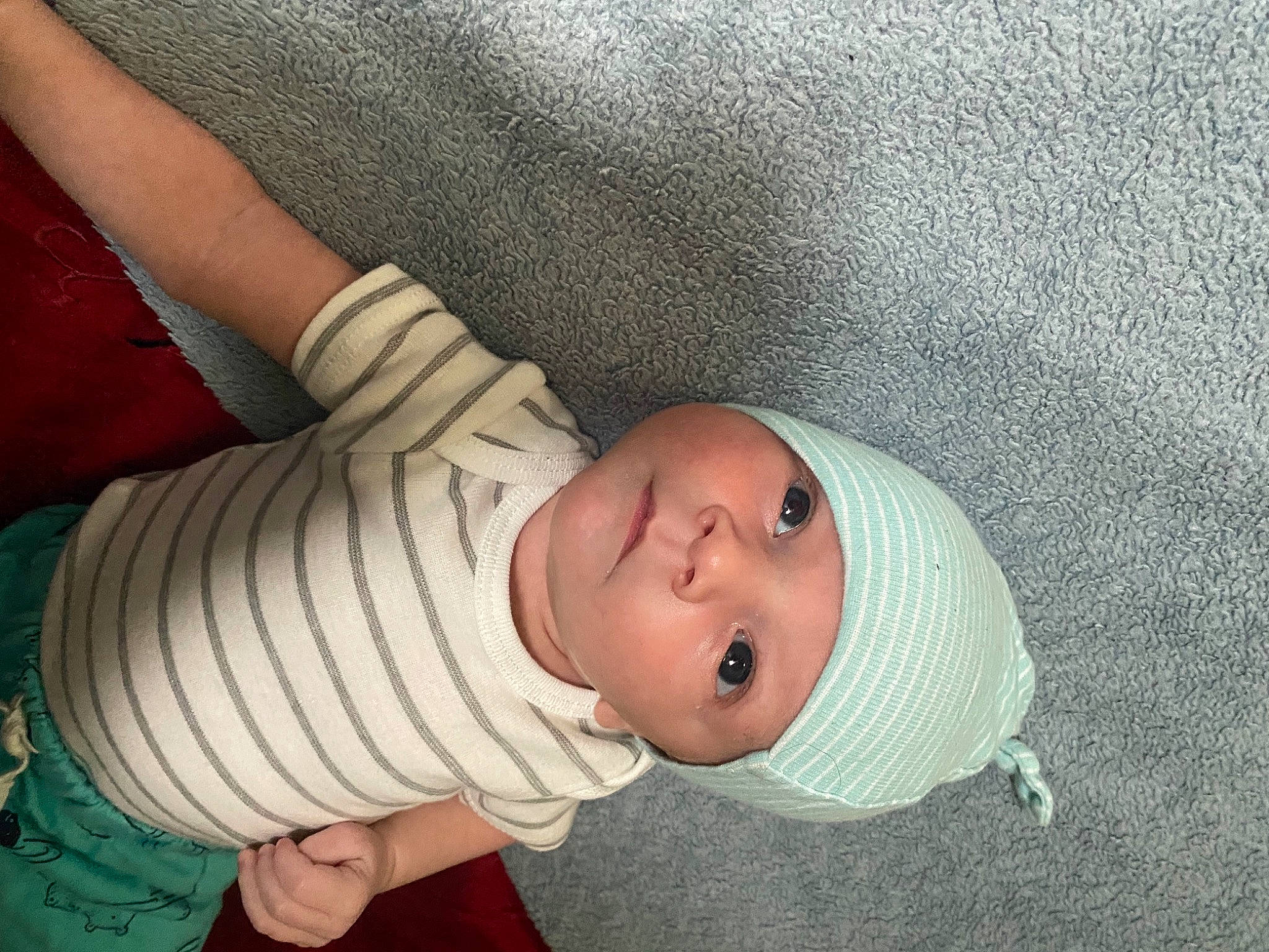 Phoenix joined the competition — help win amazing prizes! baby, baby_products, baby_toddler_clothing, cheek, child, comfort, elbow, eye, finger, hat, headwear, human_body, linens, lip, nose, pattern, person, skin, sleeve, smile