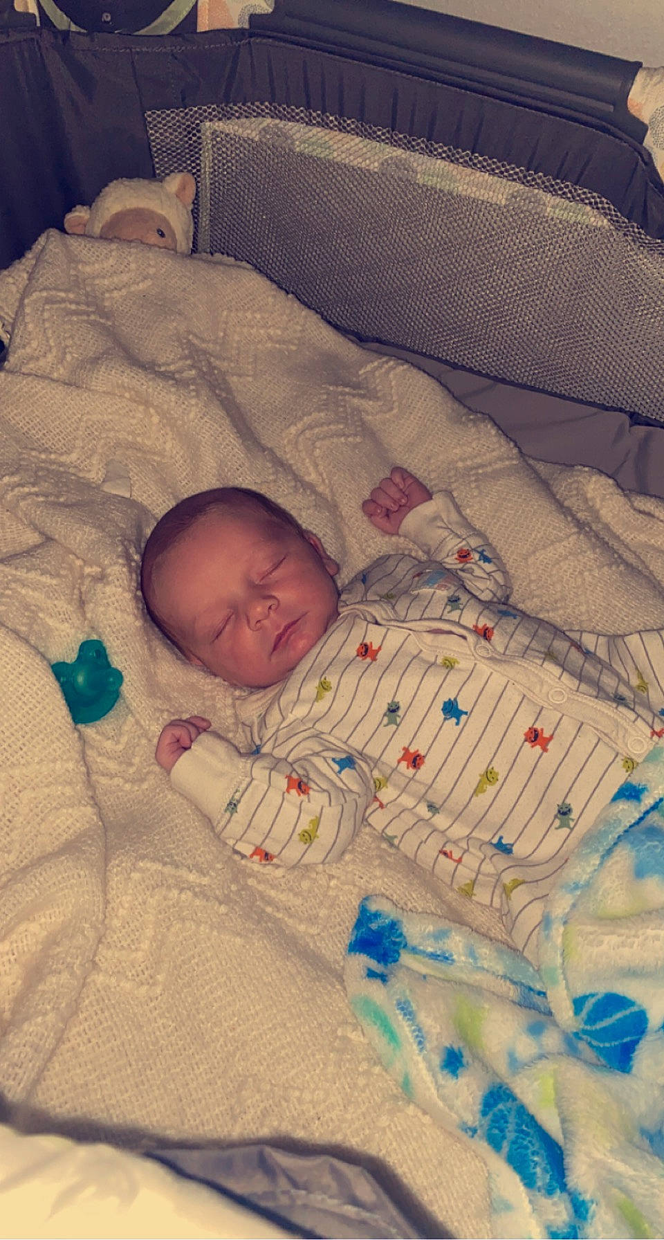 Phoenix is registered to the contest to win money with this photo: baby, baby_products, baby_safety, baby_sleeping, baby_toddler_clothing, bed, bedding, bedtime, blanket, child, comfort, head, infant_bed, linens, nap, person, product, room, sleep, textile