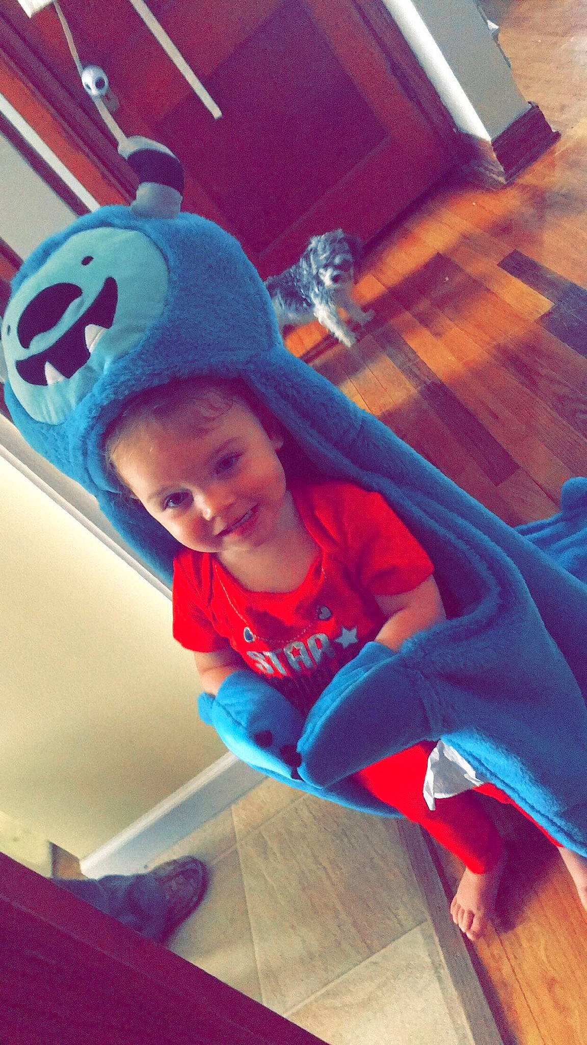 Loretta joined the competition — help win amazing prizes! azure, baseball_cap, cap, child, electric_blue, flooring, fun, happy, headgear, joy, leisure, magenta, person, recreation, red, shoe, snapshot, sneakers, textile, thigh