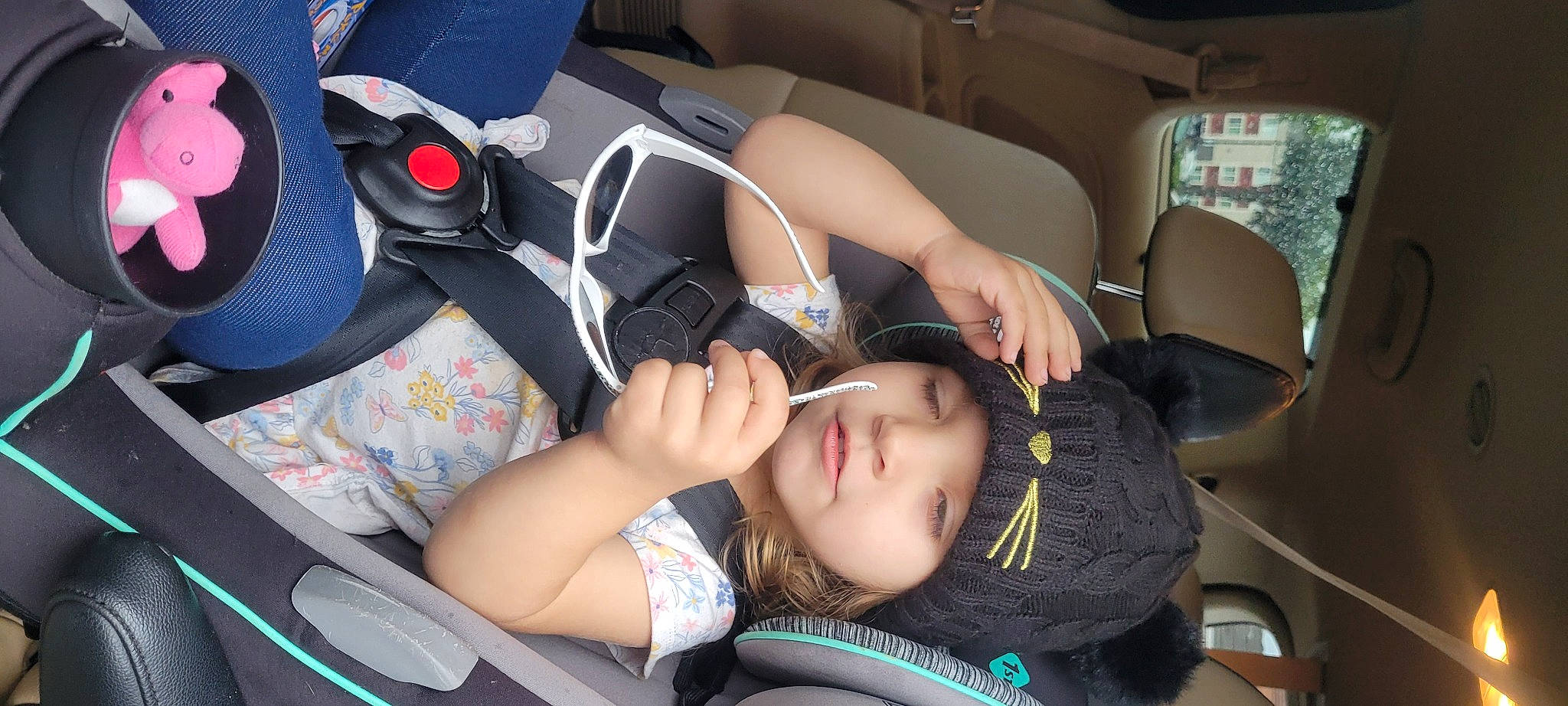 Isabella joined the competition — help win amazing prizes! auto_part, automotive_design, car, car_seat, car_seat_cover, comfort, eyewear, family_car, head_restraint, headwear, human_leg, leg, luxury_vehicle, motor_vehicle, nail, person, personal_luxury_car, steering_part, steering_wheel, thigh