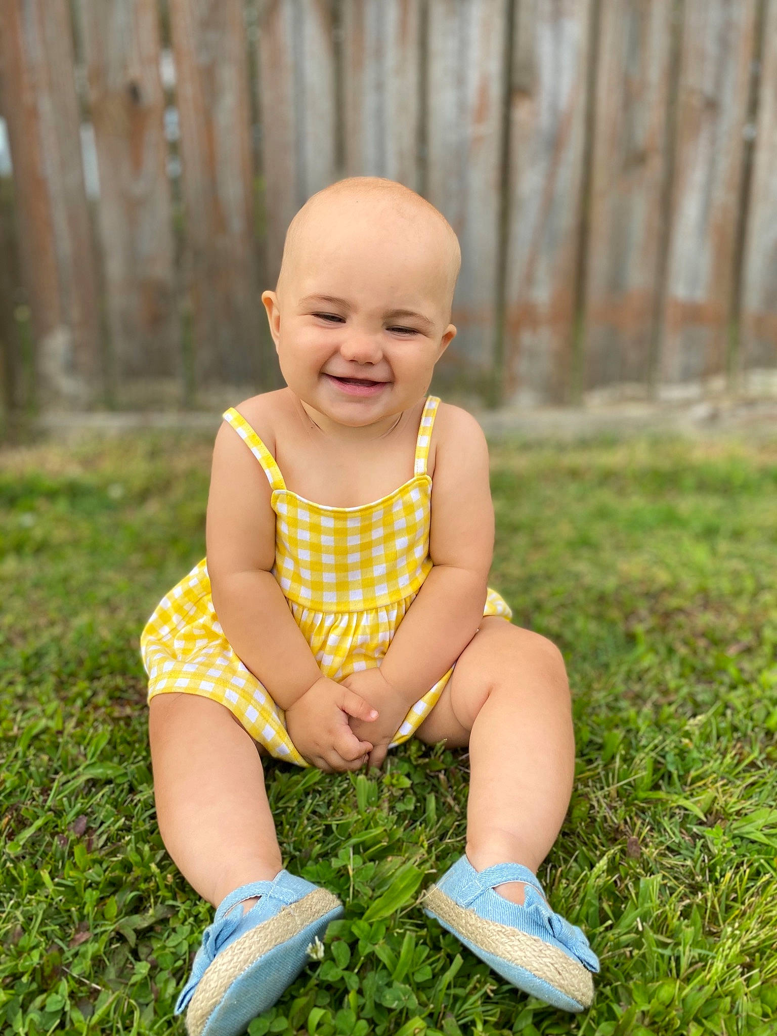 Ellarose joined the competition — help win amazing prizes! baby, baby_toddler_clothing, child, child_model, grass, grass_family, green, joy, pattern, people, people_in_nature, person, photograph, photography, plant, sitting, skin, smile, summer, toddler