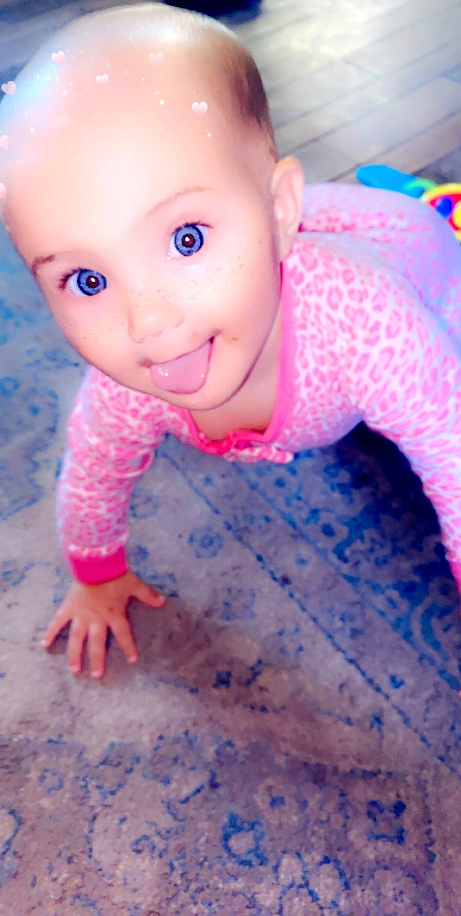 Ellarose joined the competition — help win amazing prizes! baby, cheek, child, eye, head, lip, nose, person, pink, play, skin, smile, toddler