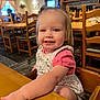 architecture, building, child, diningroom, diningtable, face, female, furniture, girl, hardwood, head, indoors, person, photography, plywood, portrait, restaurant, room, table, wood