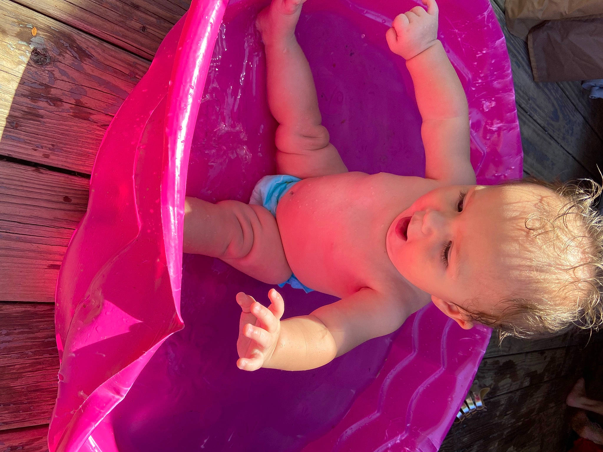 Michael joined the competition — help win amazing prizes! baby, baby_toddler_clothing, child, event, finger, fun, happy, head, human, human_body, leisure, magenta, muscle, nail, person, pink, purple, smile, thumb, toddler