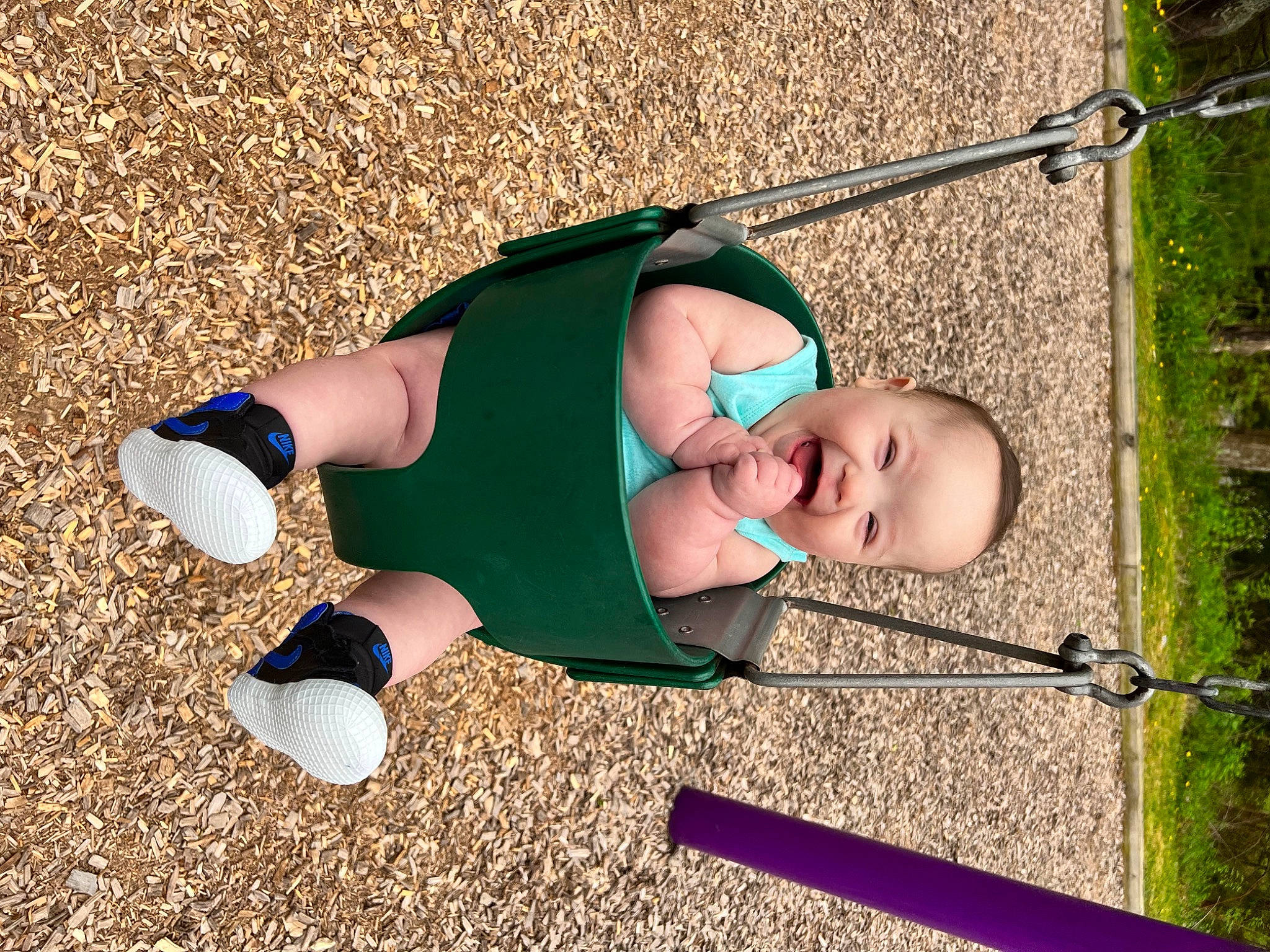 Santino joined the competition — help win amazing prizes! baby, baby_toddler_clothing, child, electric_blue, fun, grass, grass_family, human_leg, knee, lawn, leaf, leisure, mammal, people, people_in_nature, person, recreation, sock, thigh, toddler