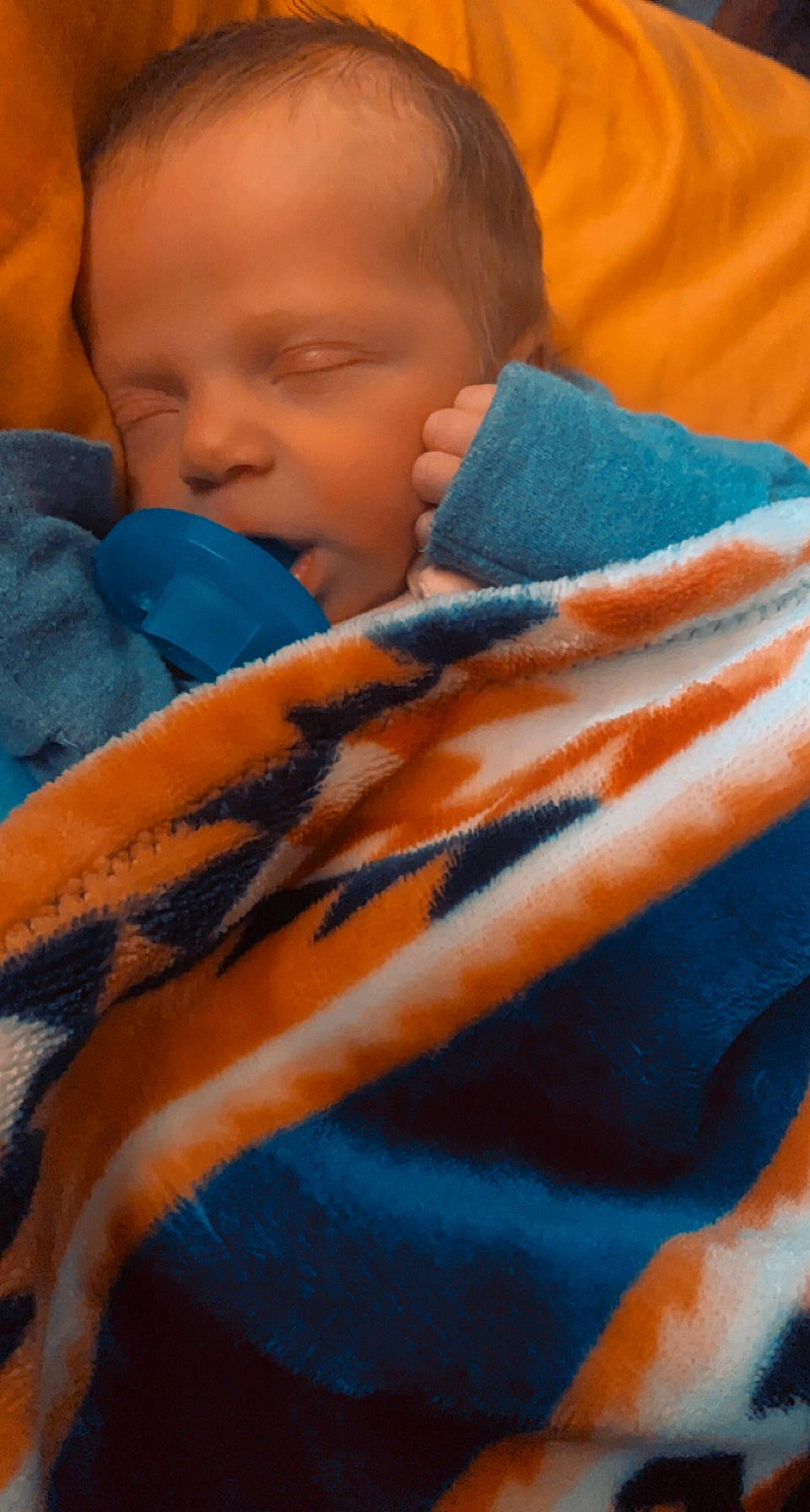 Nova joined the competition — help win amazing prizes! azure, baby, blue, child, chin, close_up, comfort, electric_blue, facial_expression, happy, linens, neck, nose, orange, person, shawl, skin, stole, textile, toddler