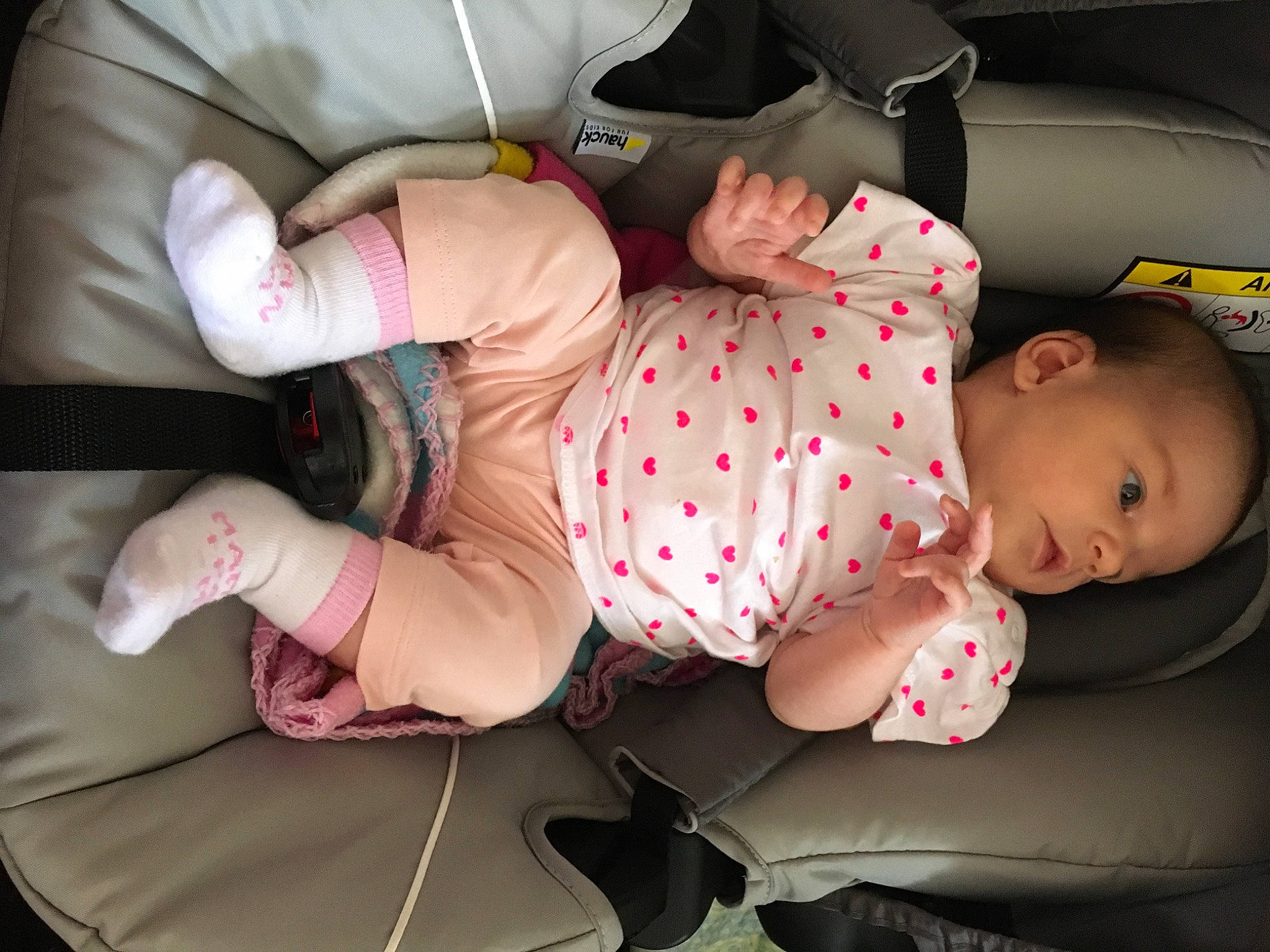 Giullia a rejoint le concours — aidez-le/la à gagner de superbes lots ! baby, baby_carriage, baby_in_car_seat, baby_products, birth, car_seat, child, comfort, person, pink, product, sitting, sleep, toddler