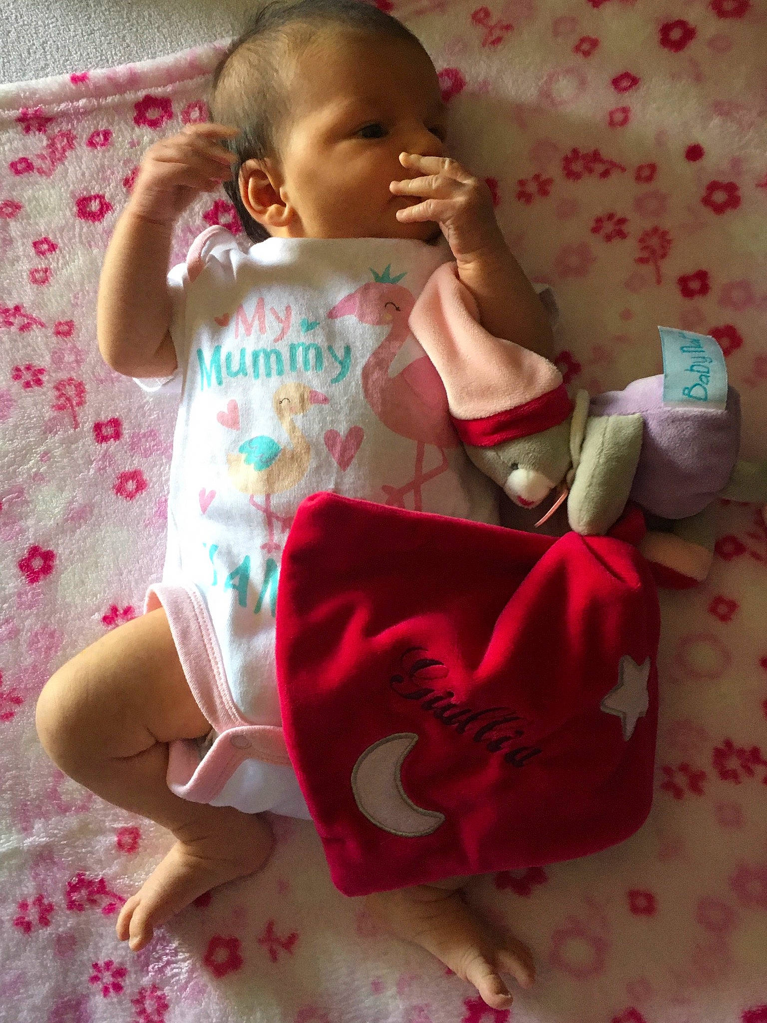 Giullia participe au concours pour gagner de l'argent avec cette photo : baby, baby_toddler_clothing, cheek, child, person, pink, play, skin, smile, toddler