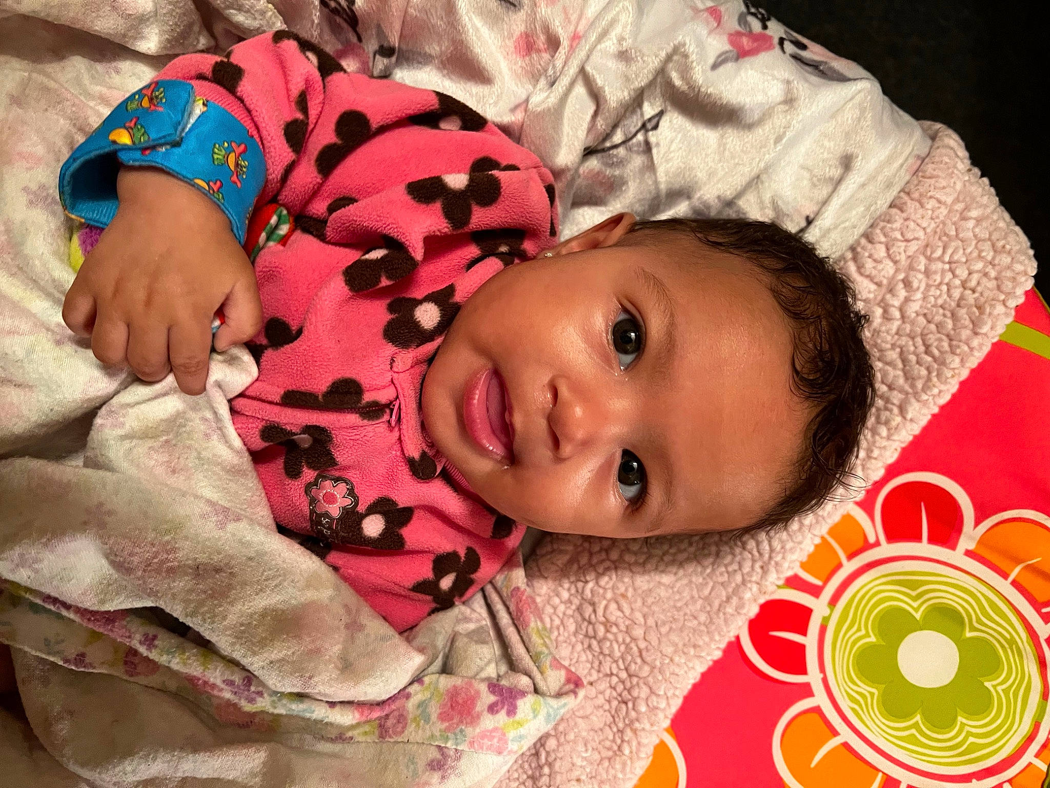 Armani joined the competition — help win amazing prizes! baby_toddler_clothing, cheek, chin, eye, eyebrow, face, facial_expression, happy, head, iris, lip, mammal, nose, person, pink, product, skin, sleeve, smile, textile