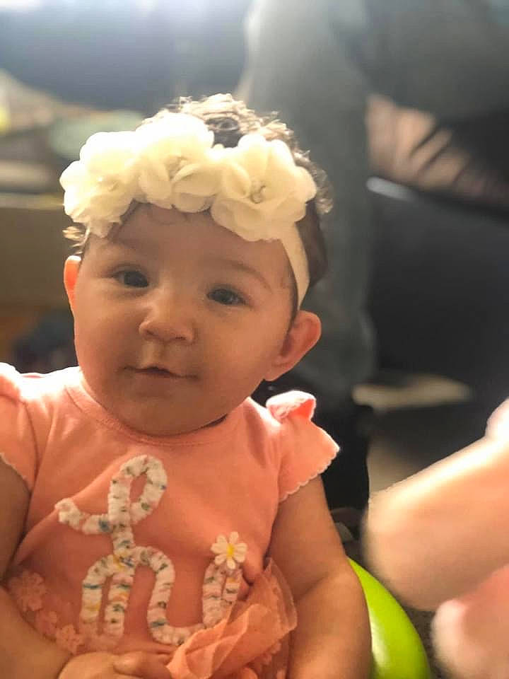 Huntleigh Tanner is registered to the contest to win money with this photo: baby, cheek, child, hair_accessory, headgear, headwear, neck, person, smile, toddler