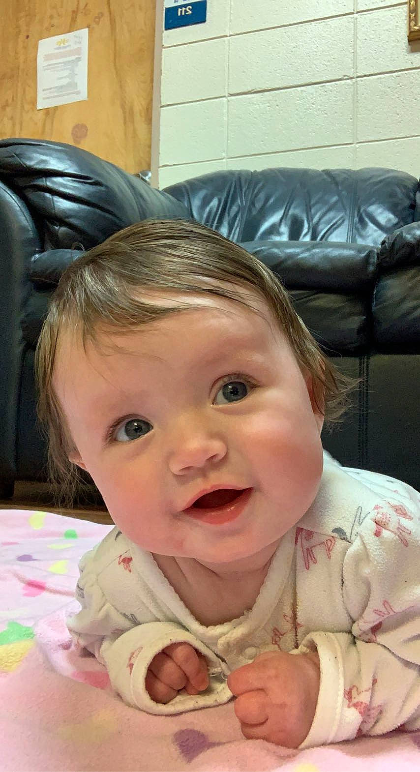 Leira joined the competition — help win amazing prizes! baby, baby_toddler_clothing, cheek, child, comfort, couch, eyebrow, eyelash, face, finger, fun, happy, iris, lip, mouth, nose, person, skin, smile, textile