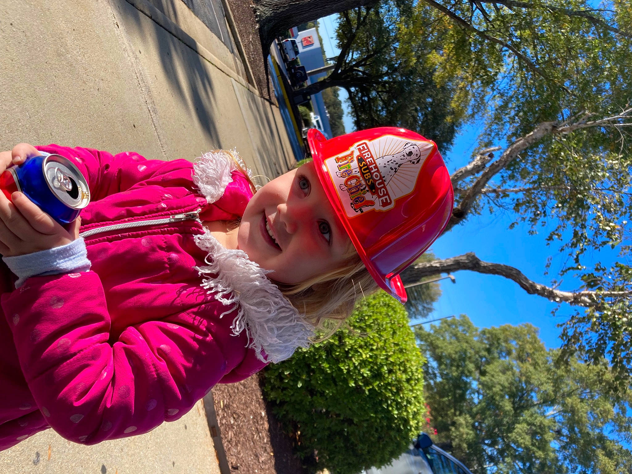 Amilyuh joined the competition — help win amazing prizes! baseball_cap, cap, child, fun, grass, happy, hat, headgear, headwear, joy, leisure, magenta, person, plant, play, recreation, red, sky, smile, toddler